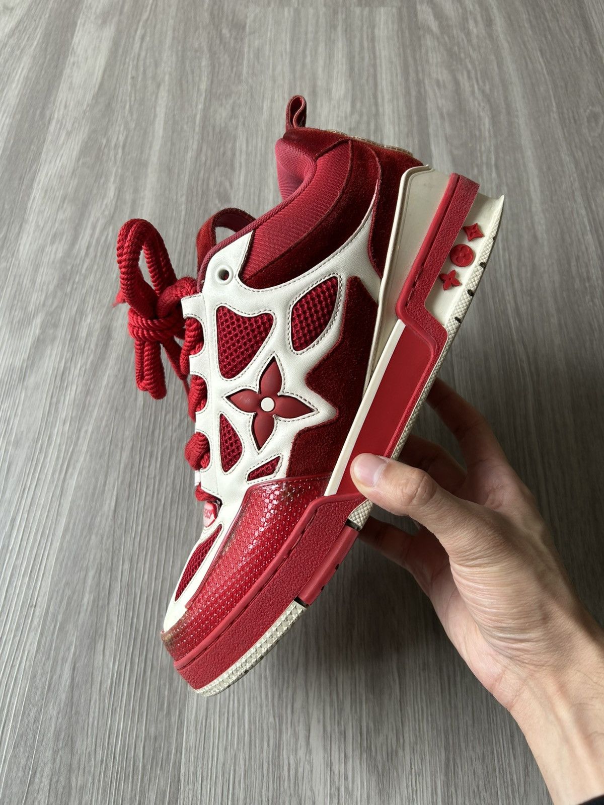 Louis Vuitton Louis Vuitton LV Skate Sneaker Red White Size 9.5 Size US 9.5 / EU 42-43 - 12 Thumbnail