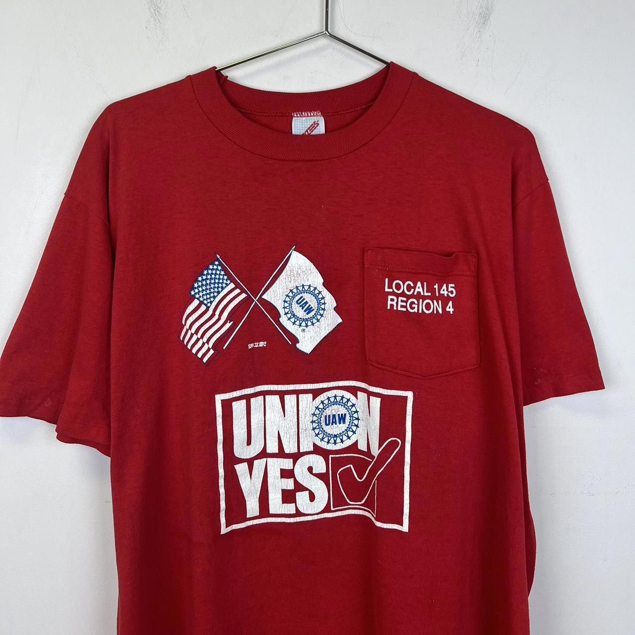 Jerzees Vintage UAW Union Yes T-Shirt - Local 145, Region 4 Size US L / EU 52-54 / 3 - 2 Thumbnail