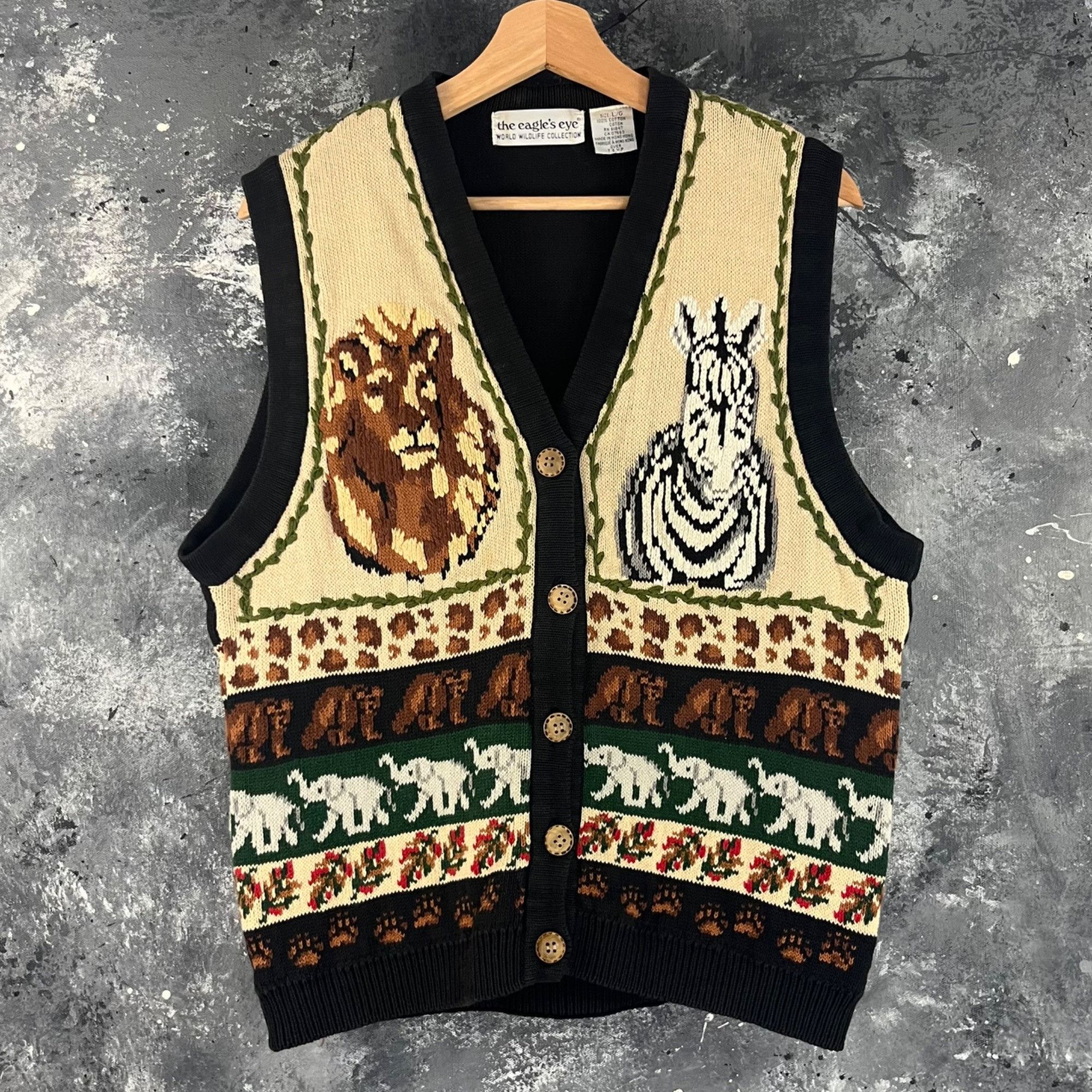 Vintage Vintage 90’s Animals cheetah print vest Size US M / EU 48-50 / 2 - 1 Thumbnail