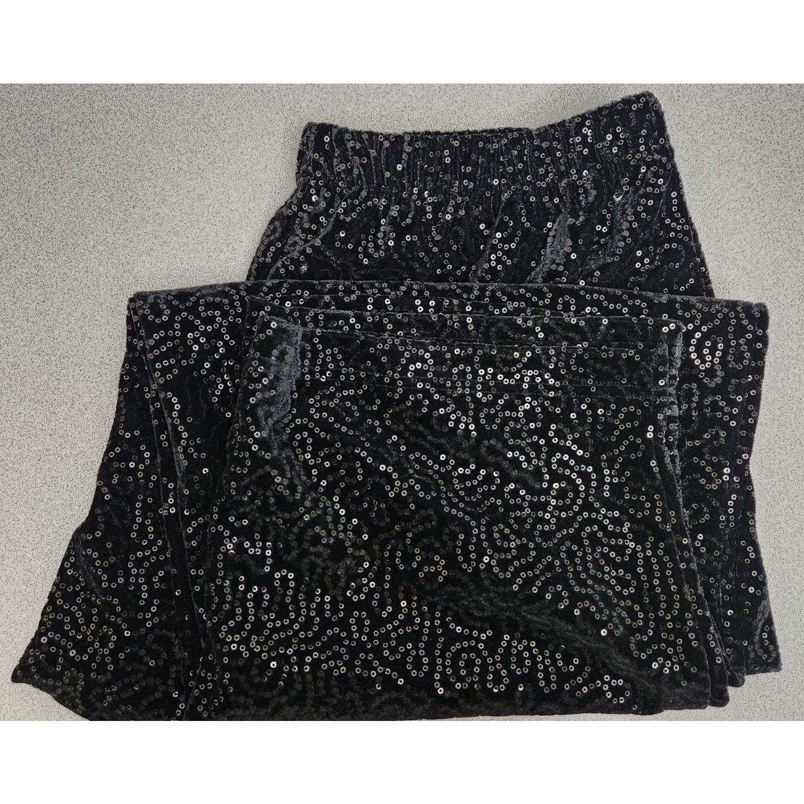 Other Roaman's Blue Sequin Pull On Dress Pants 1X Plus Flowy Size 34" / US 12 / IT 48 - 5 Thumbnail