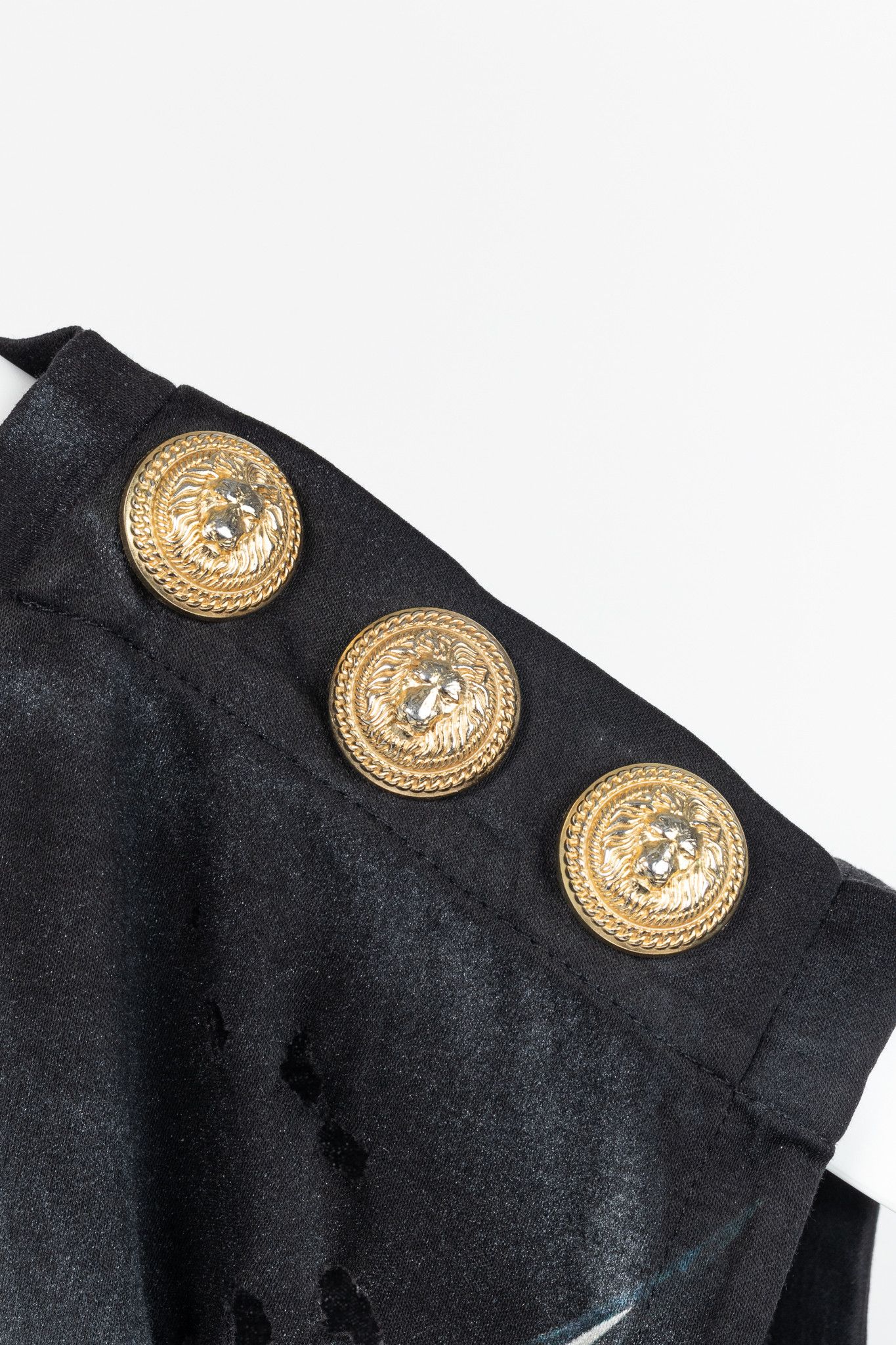 Balmain Balmain Black Cotton Distressed 3-Button Graphic Tank Size M / US 6-8 / IT 42-44 - 6 Thumbnail