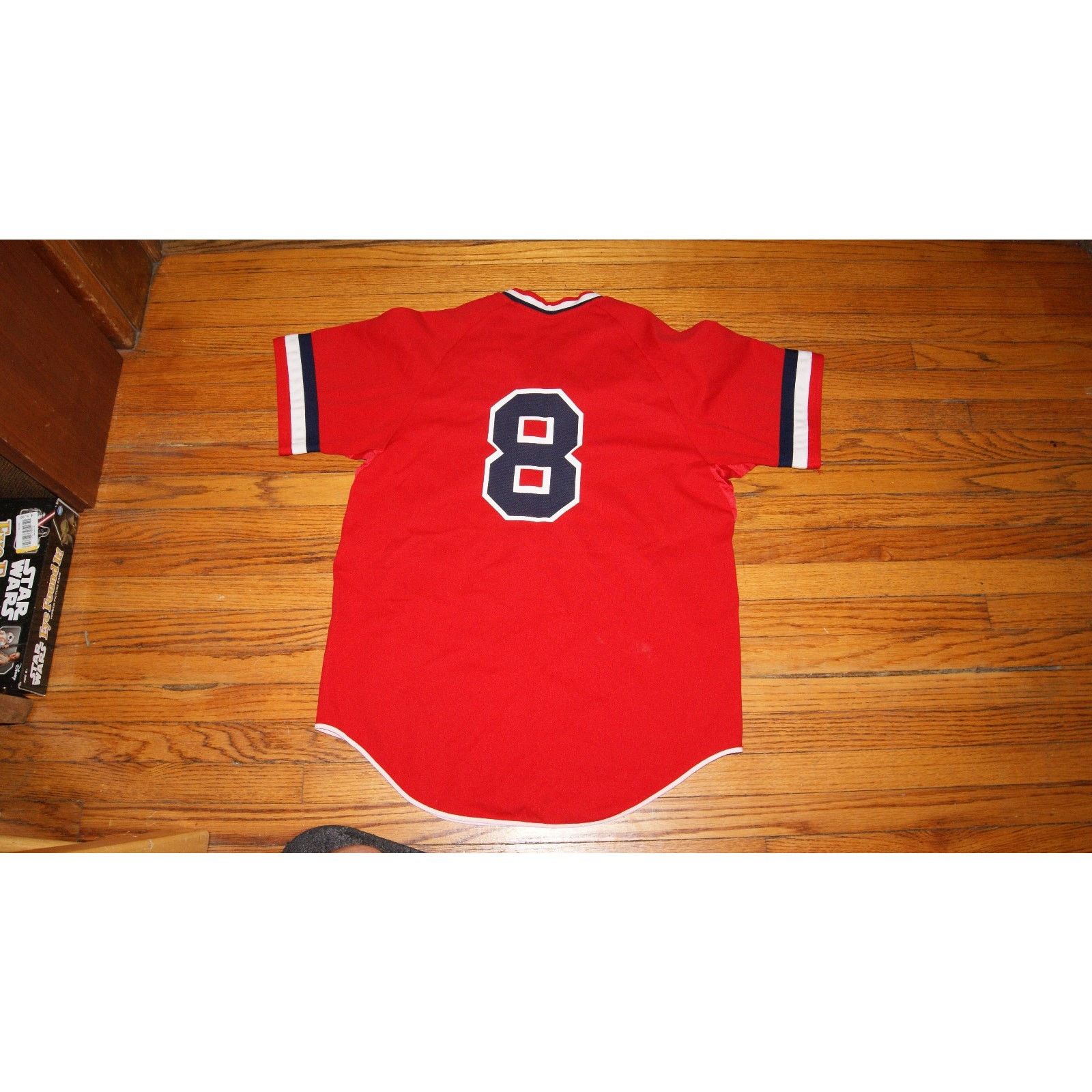 Vintage VTG Budweiser VNeck Jersey Mens L Red Baseball Beer Logo USA Size US L / EU 52-54 / 3 - 5 Thumbnail