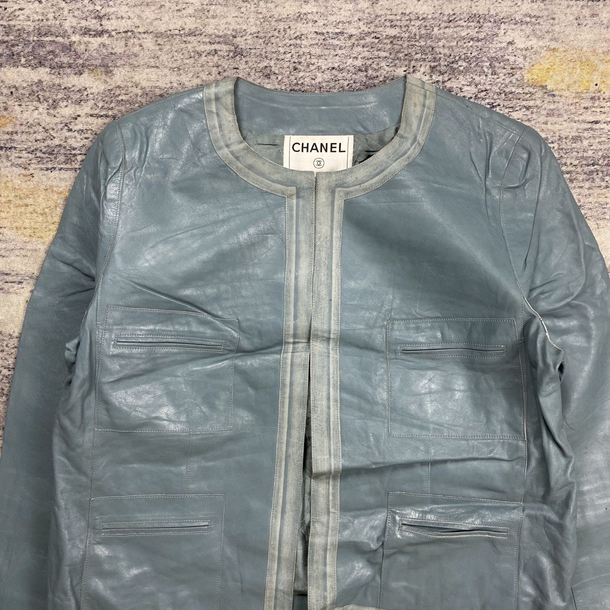Chanel Chanel leather jacket Size S / US 4 / IT 40 - 3 Thumbnail