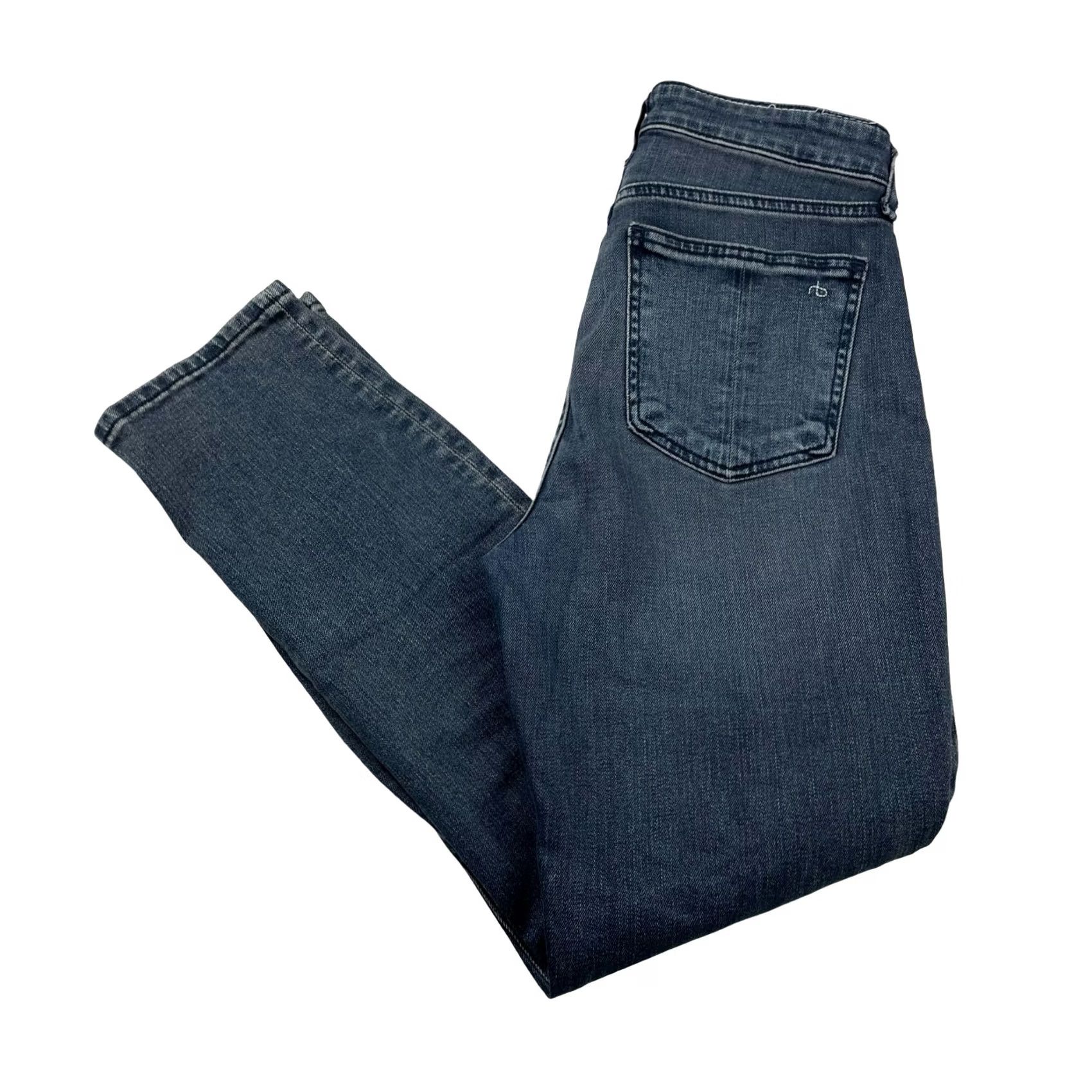 Rag & Bone Rag & Bone Women's Nina High-Rise Ankle Cigarette Jeans Blue 25x27 Regular Jeans Womens Mens Girls Size 42" / US 20 - 2 Thumbnail