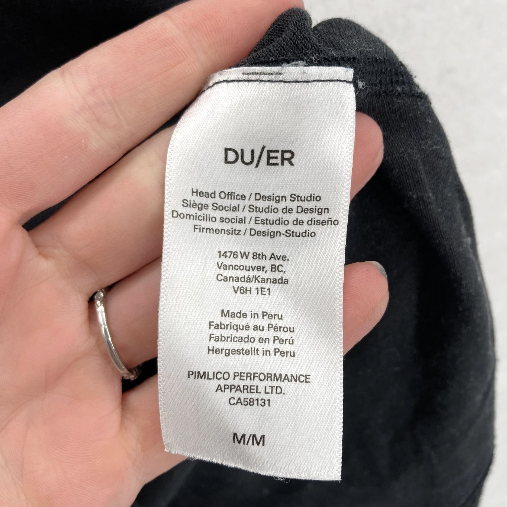 Vintage DU/ER Shirt Mens M Black Pima Cotton Lyocell Stretch Performance Outdoors Shirt Size US M / EU 48-50 / 2 - 5 Thumbnail