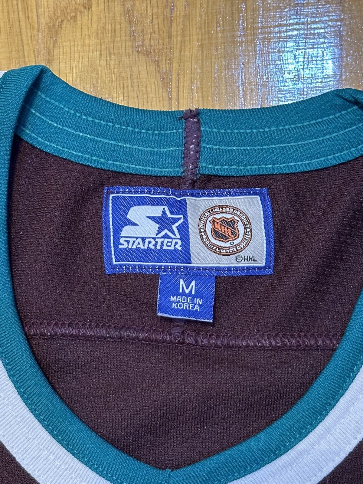 NHL × Starter Vintage Starter Anaheim Mighty Ducks Jersey hockey Size US M / EU 48-50 / 2 - 5 Thumbnail