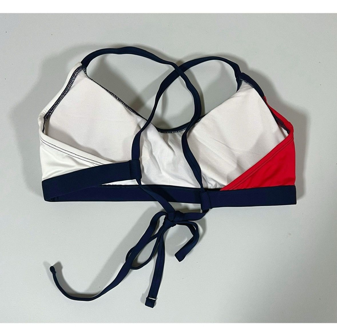 Other Navy Red White Bikini Top Swimwear Bathing Suit Size D/DD 🌹✨ Size L / US 10 / IT 46 - 3 Thumbnail