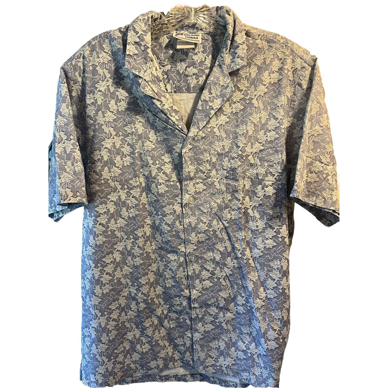 Other Malihini VTG Men’s L Blue Gray Floral Cotton Hawaiian Shirt Size US L / EU 52-54 / 3 - 1 Thumbnail