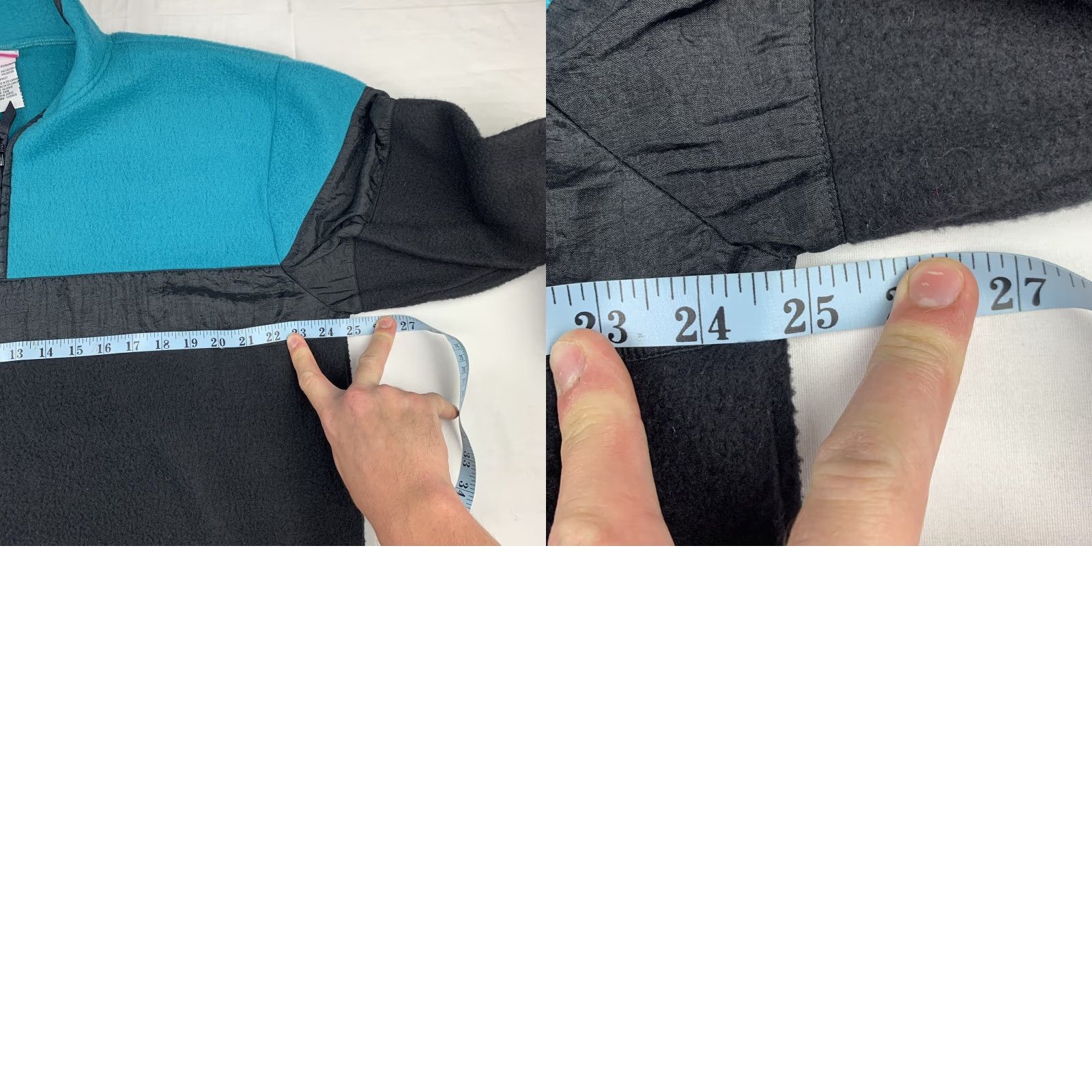 Hanes VINTAGE Hanes Her Way Fleece Jacket Womens XL Black Teal Pullover 90s Athletic Dept Zip Womens Size XL / US 12-14 / IT 48-50 - 8 Thumbnail