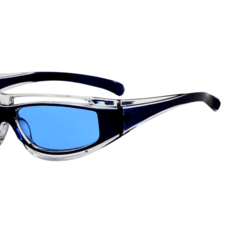 Vintage Punk Cat-Eye Aviation Streamline Sunglasses Cyber Rave Size ONE SIZE - 4 Thumbnail