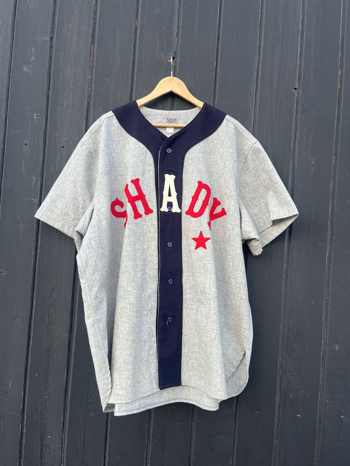 Band Tees × Vintage Vintage 90s Eminem Shady Records Ebbets Field Jersey Size US XXL / EU 58 / 5 - 1 Thumbnail