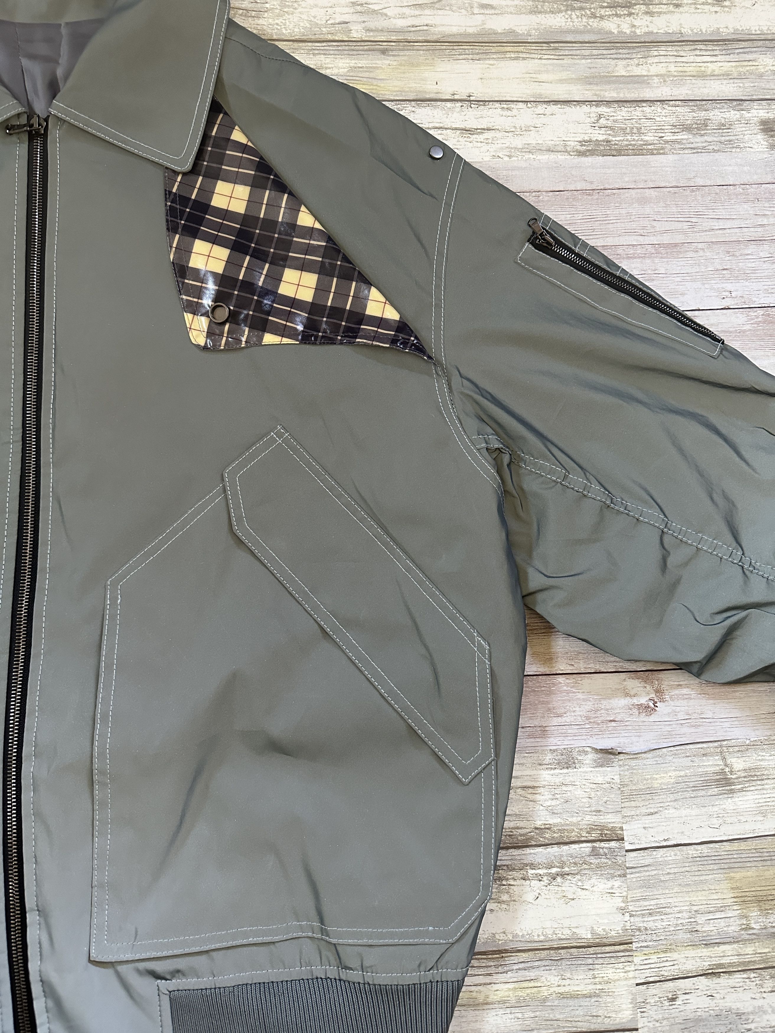 Wooyoungmi Contrast Plaid Bomber Jacket Size US M / EU 48-50 / 2 - 7 Thumbnail