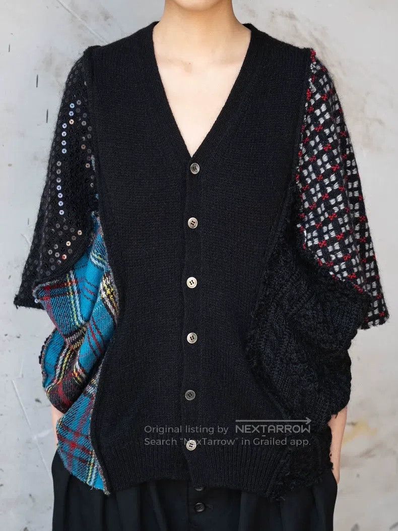 Junya Watanabe Junya Watanabe Fun patchwork knitted sweater Size S / US 4 / IT 40 - 4 Thumbnail