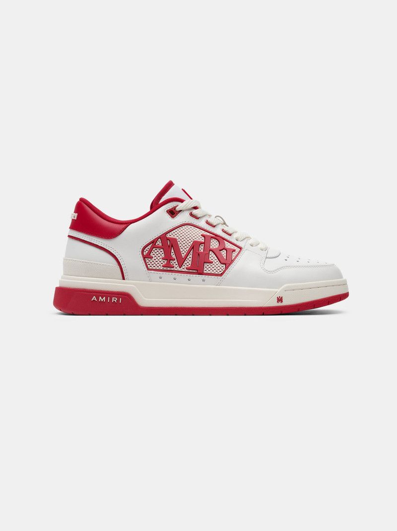 Amiri o1s1wg110526 Classic Low Top Sneakers in White/Red Size US 12 / EU 45 - 1 Thumbnail