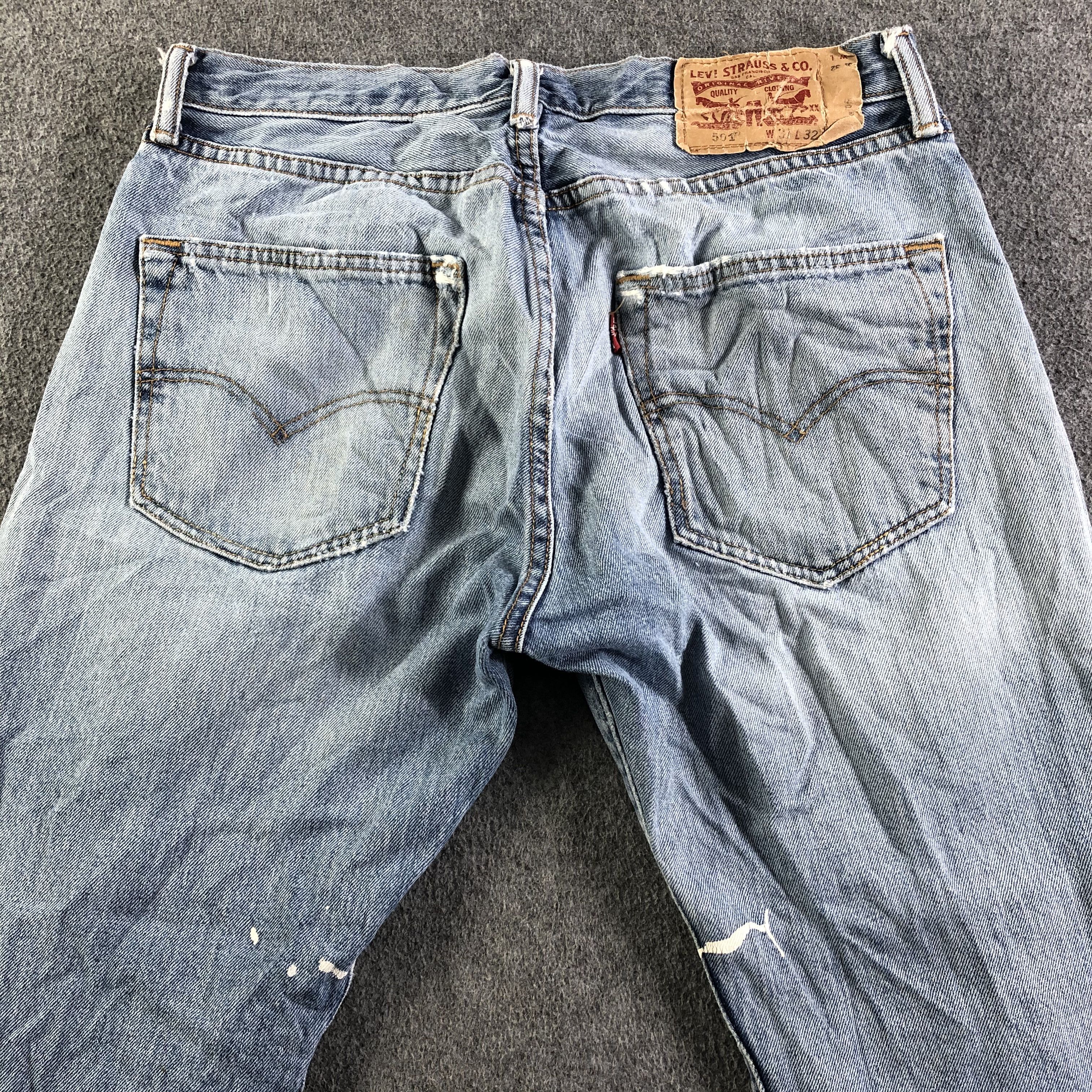 Levi's Vintage Blue Wash Levis 501 Jeans-J4184 Size US 32 / EU 48 - 4 Thumbnail