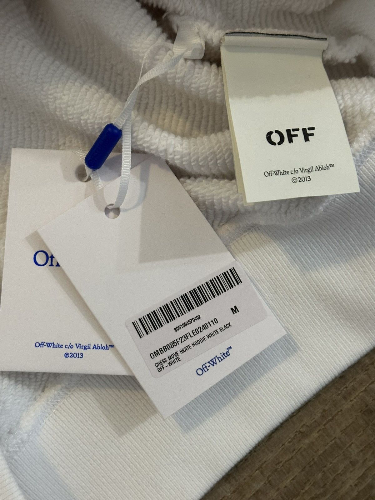 Off-White Off-White Chess Move Skate Hoodie White Black (M) NEW Size US M / EU 48-50 / 2 - 4 Thumbnail