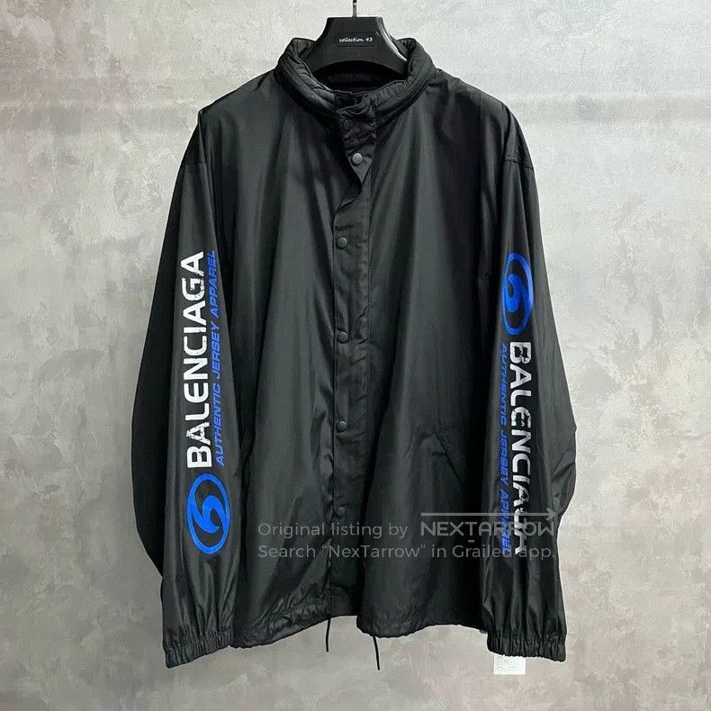 Balenciaga Balenciaga Black Logo Print Jacket. Size US XXS / EU 40 - 1 Thumbnail