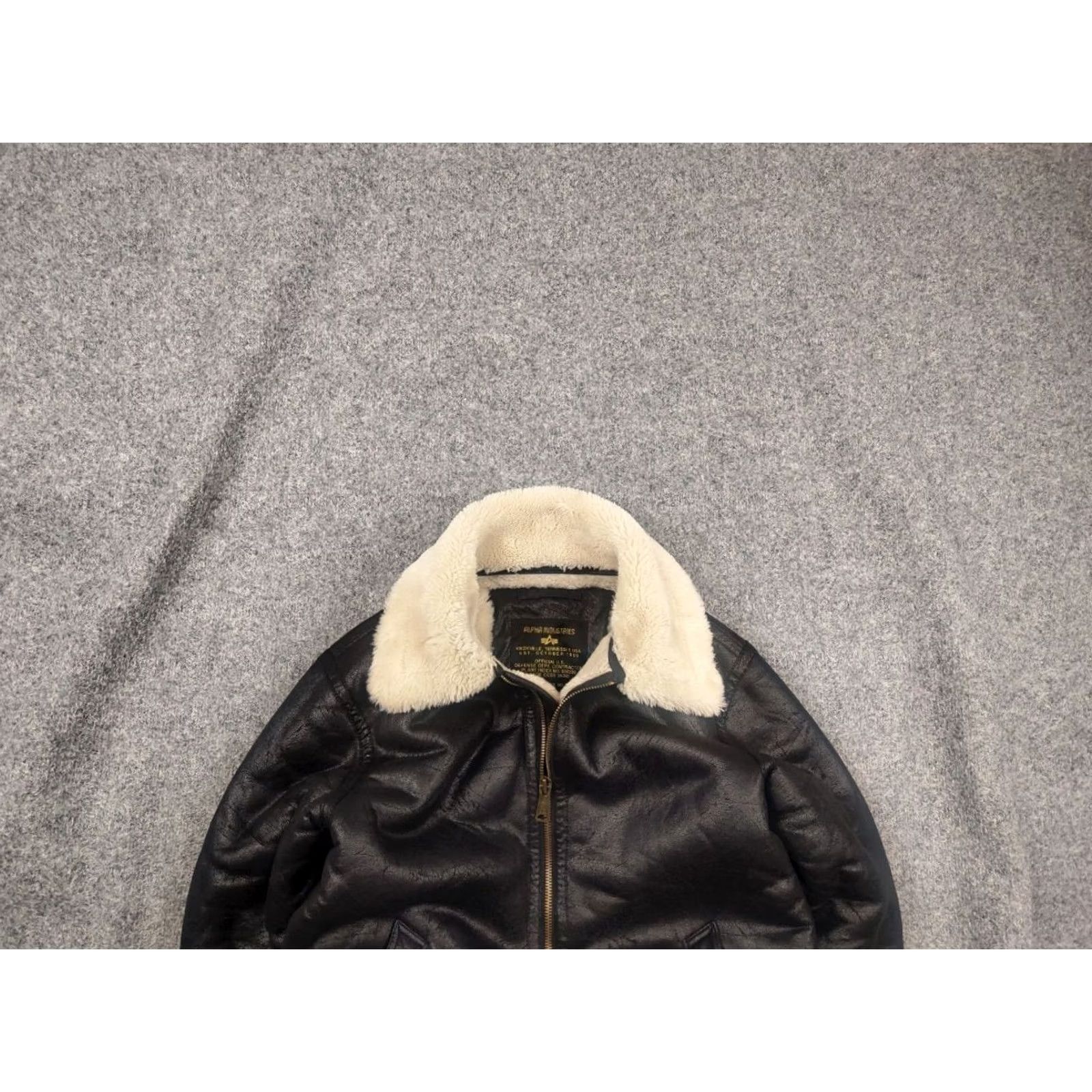 Vintage VINTAGE Alpha B3 Flying Men’s Faux Shearling Black Jacket Winter Army Jacket Size US M / EU 48-50 / 2 - 2 Thumbnail