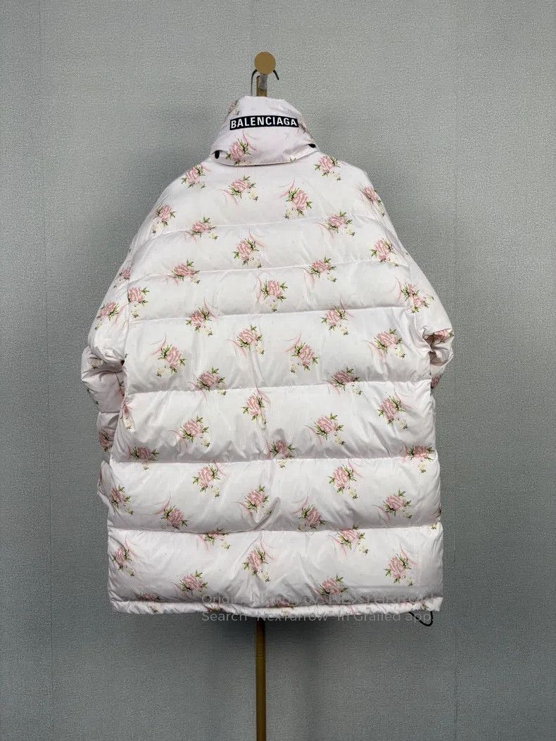 Balenciaga Balenciaga Floral Print Down Jacket Size XXS / US 00 / IT 34 - 2 Thumbnail