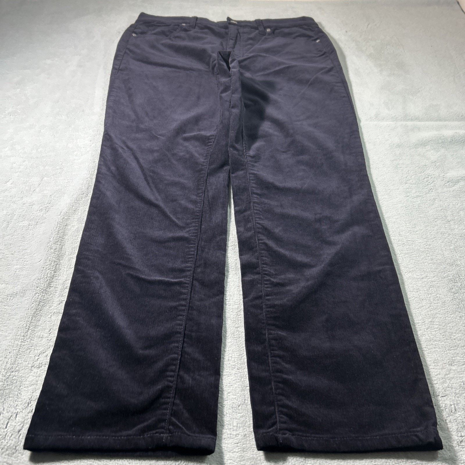 Talbots Velveteen Corduroy Straight Pants Womens 34x28 Velour Formal Size 34" / US 12 / IT 48 - 2 Thumbnail
