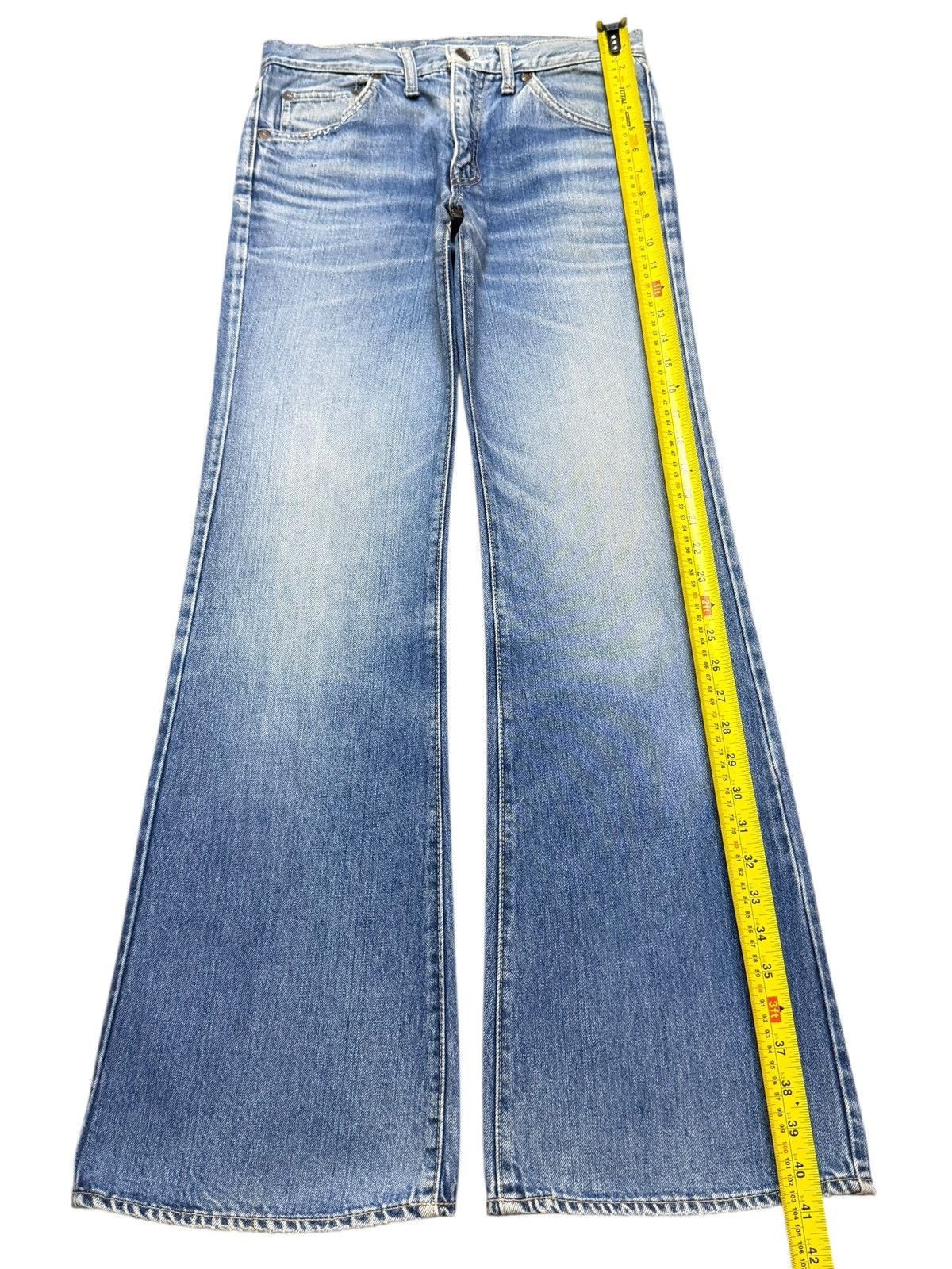 Big John Vintage 90s Big John Faded Wash Wide Leg Bell Bottom Flared Size US 29 - 13 Thumbnail