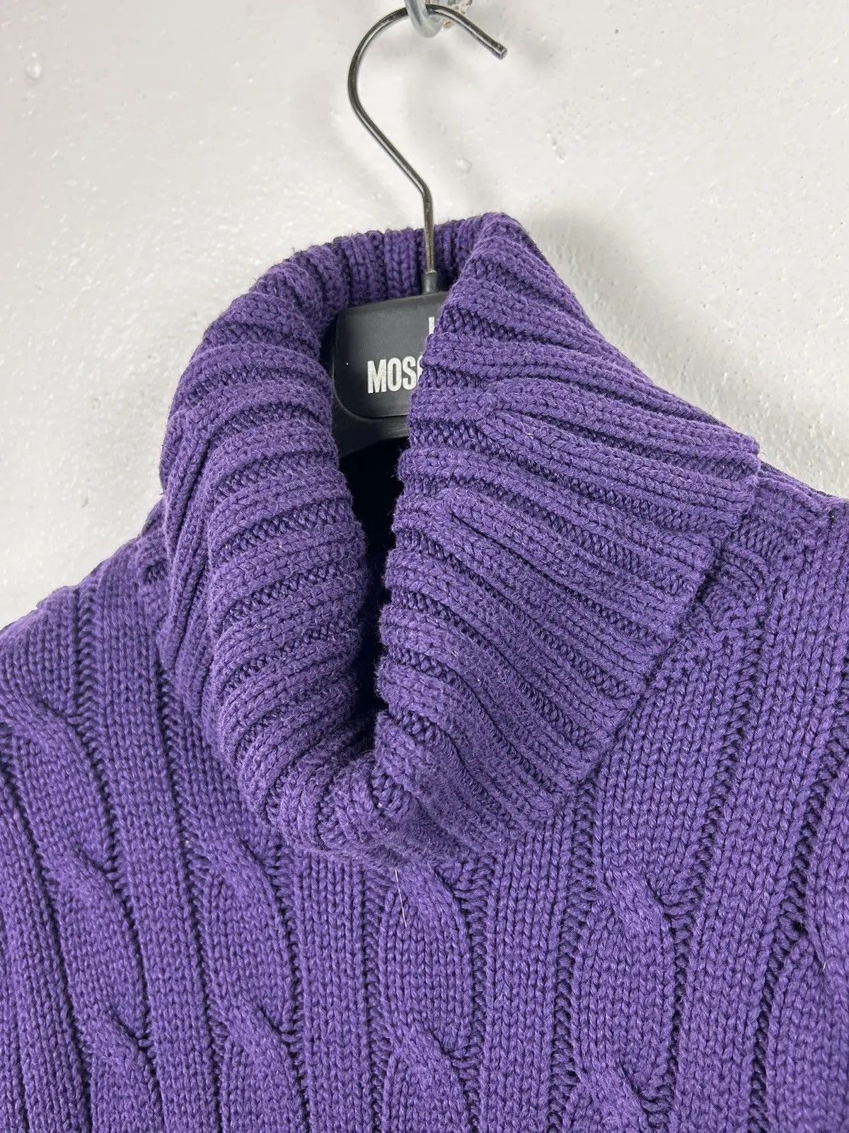 Polo Ralph Lauren Polo Ralph Lauren Cable Knit Turtleneck Sweater In Purple Size L / US 10 / IT 46 - 4 Thumbnail