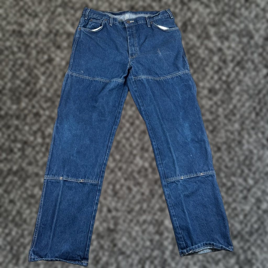 Dickies VINTAGE Dickies Men’s Straight Leg Jeans 38x34 Blue Denim Work Pants Industrial Utility Size US 38 / EU 54 - 1 Thumbnail