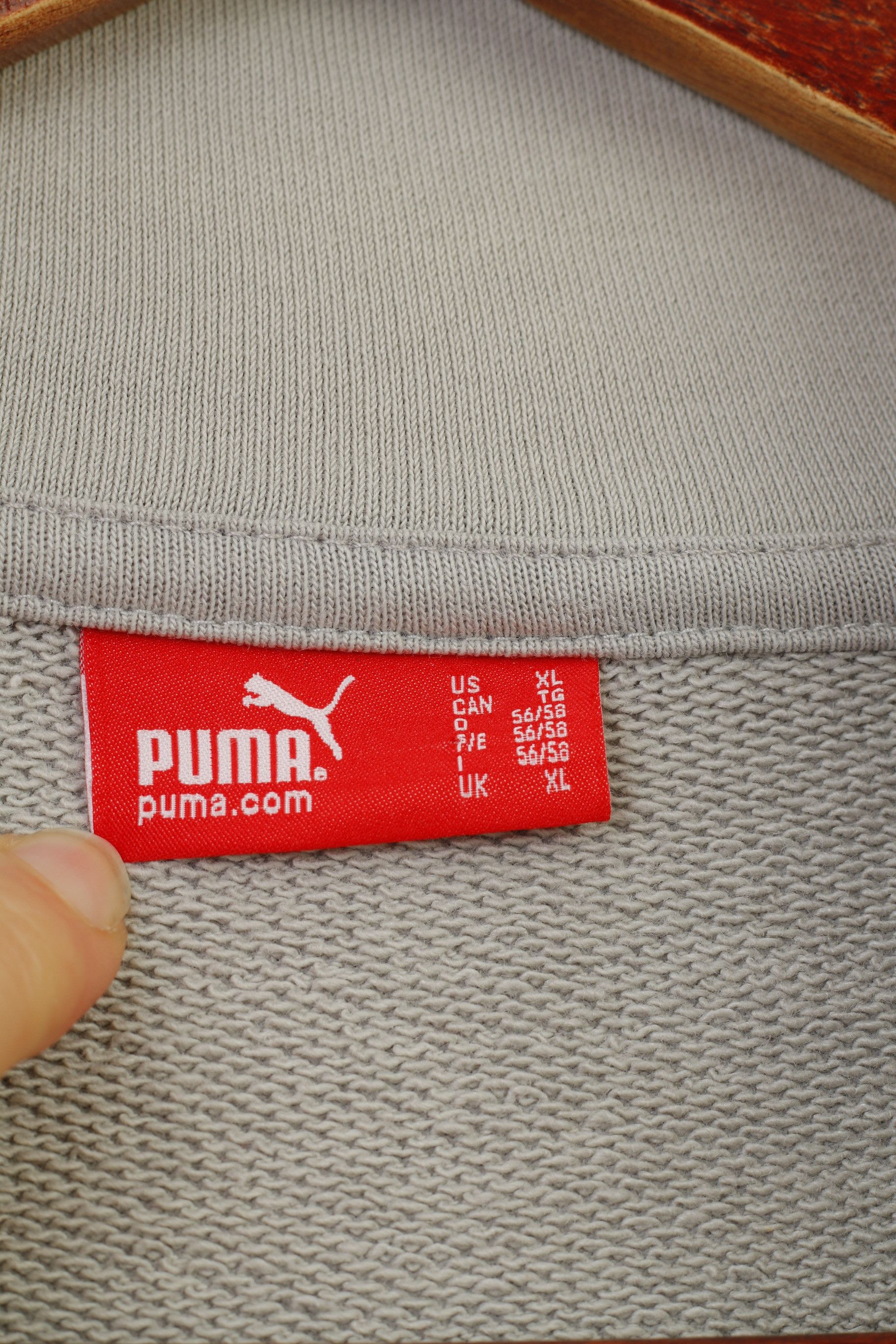 Puma Puma Women XL Sweatshirt Grey Full Zipper Cotton 10729 Size XL / US 12-14 / IT 48-50 - 6 Thumbnail