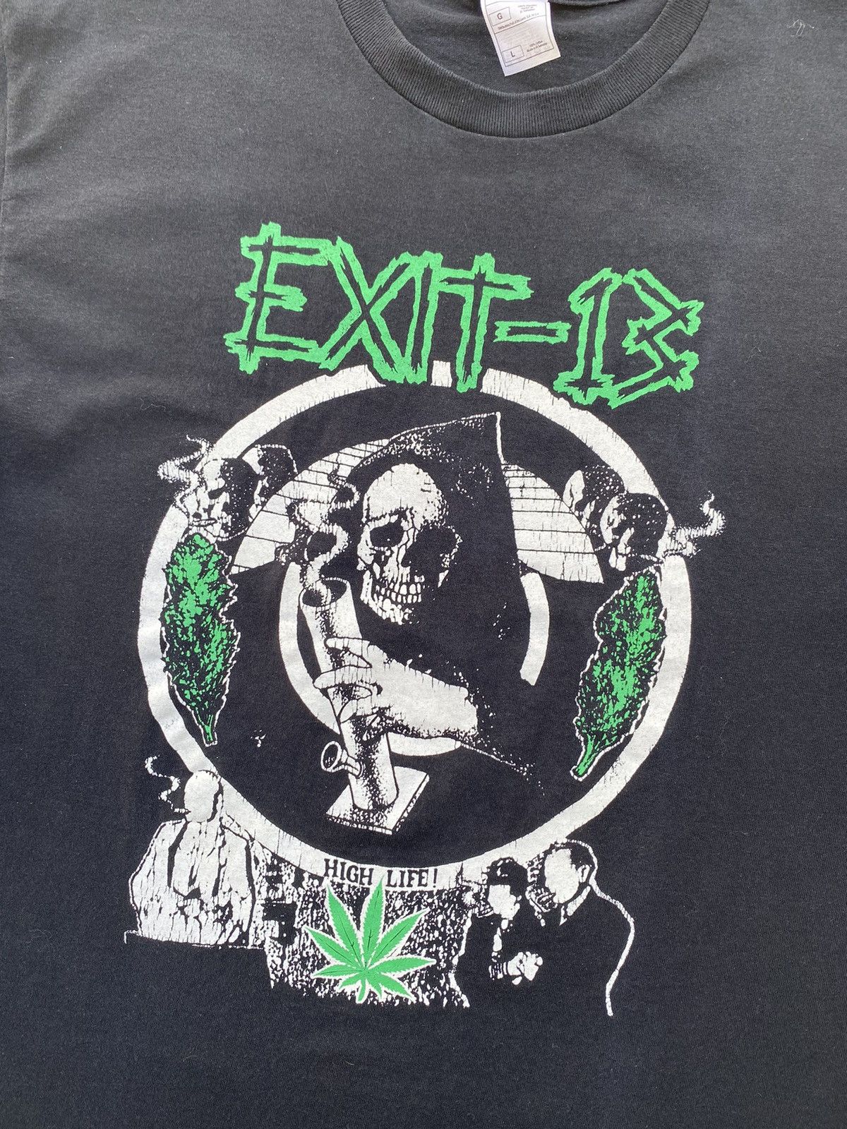 Band Tees Sick🔥Rare Vintage Exit-13 Grindcore Band Tees Size US L / EU 52-54 / 3 - 3 Thumbnail