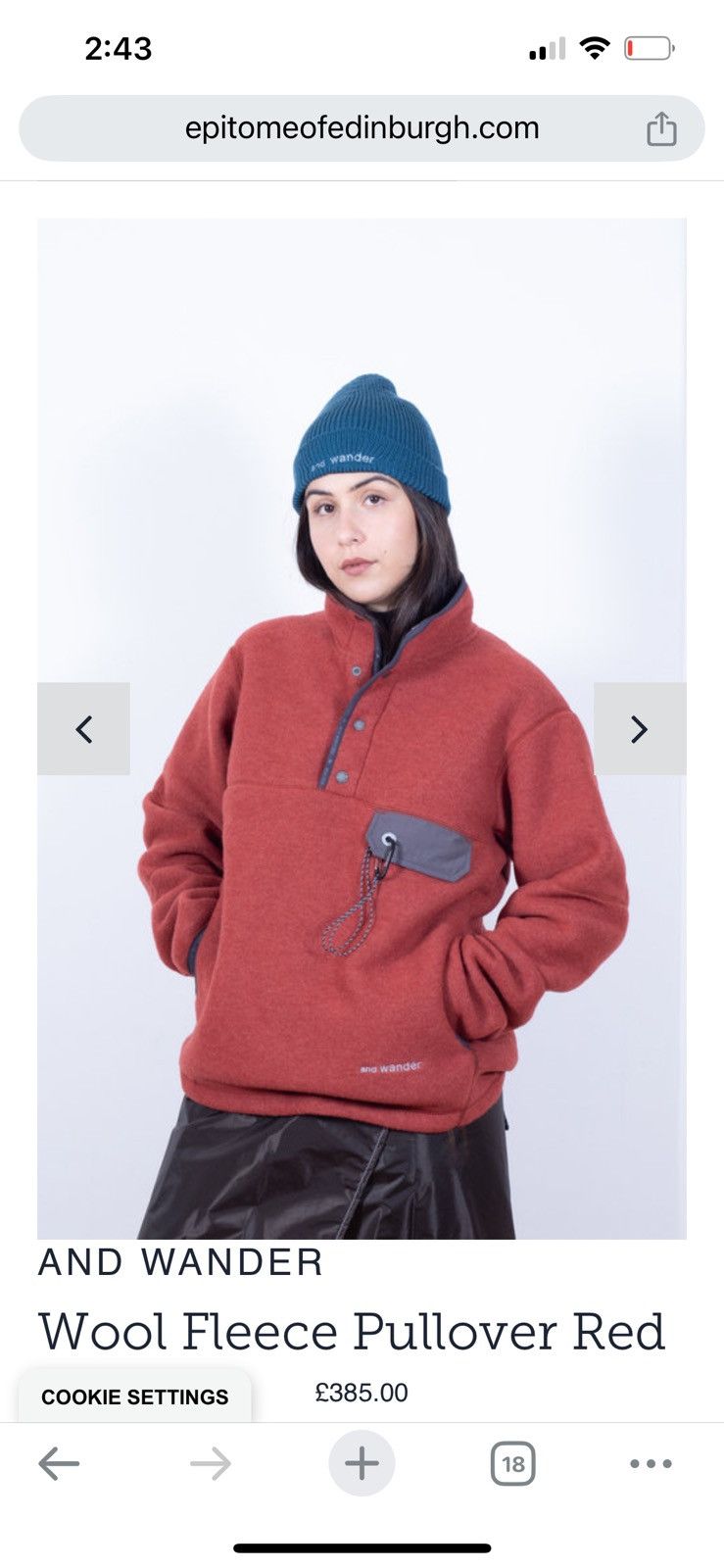 And Wander 574-1281098 2021 and wander wool fleece pullover quartersnap Size US M / EU 48-50 / 2 - 17 Thumbnail