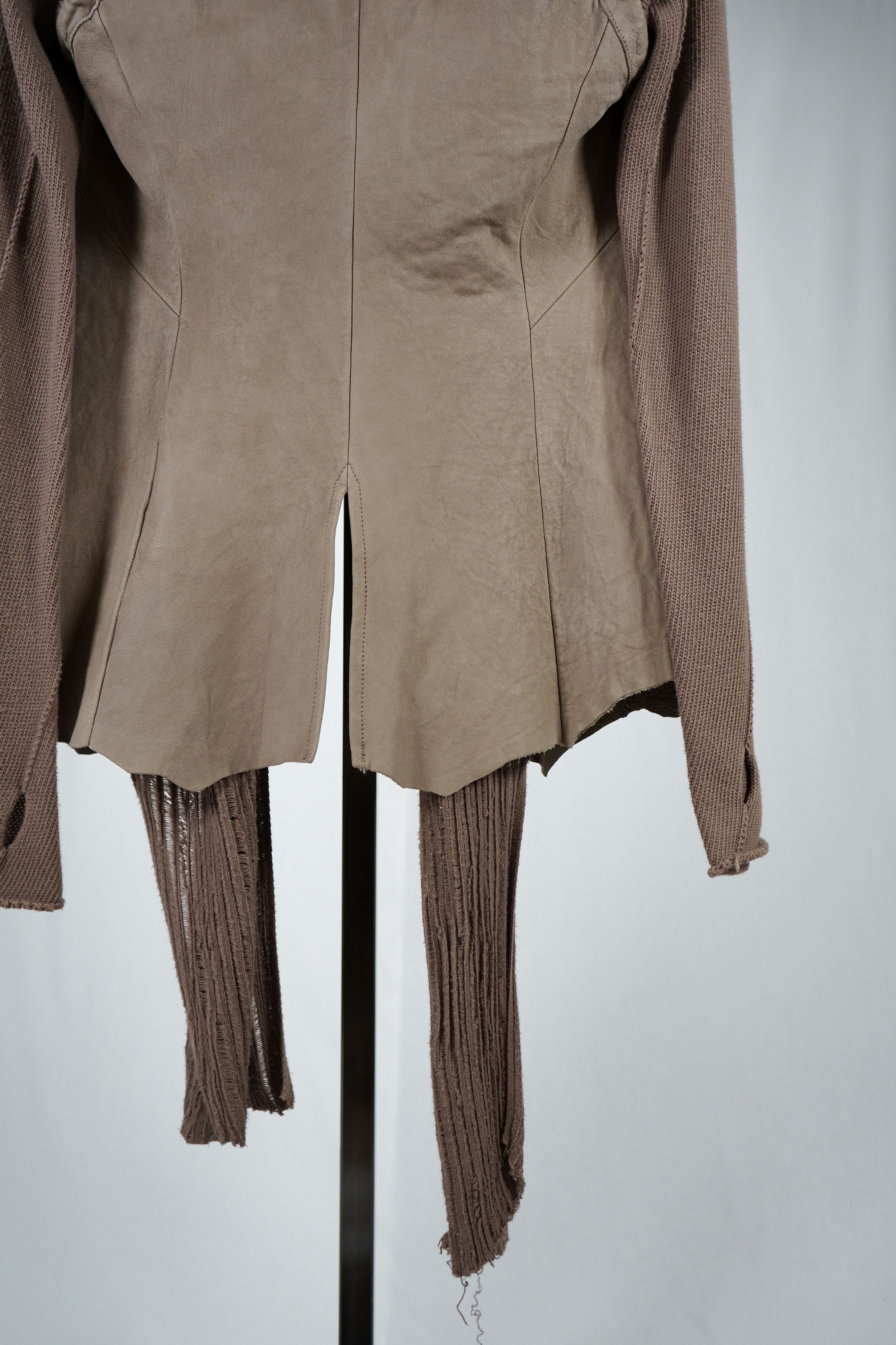 Isaac Sellam Experience S/S 2011 draped suede knit blazer Size US S / EU 44-46 / 1 - 8 Thumbnail