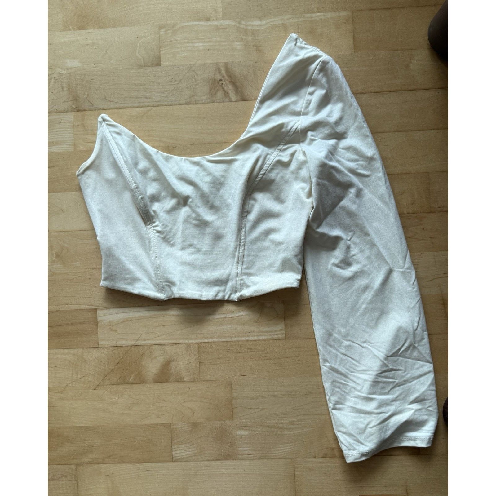 Other NWT Aym One Sleeve Corset Cream White Top M Size M / US 6-8 / IT 42-44 - 1 Thumbnail