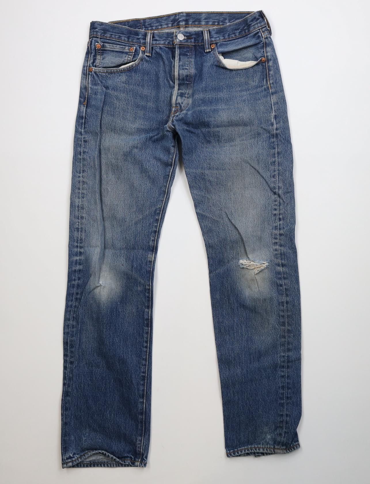 Levi's Vintage Y2K Levis 501xx Button Fly Original Fit Jeans Blue Size US 33 - 1 Thumbnail