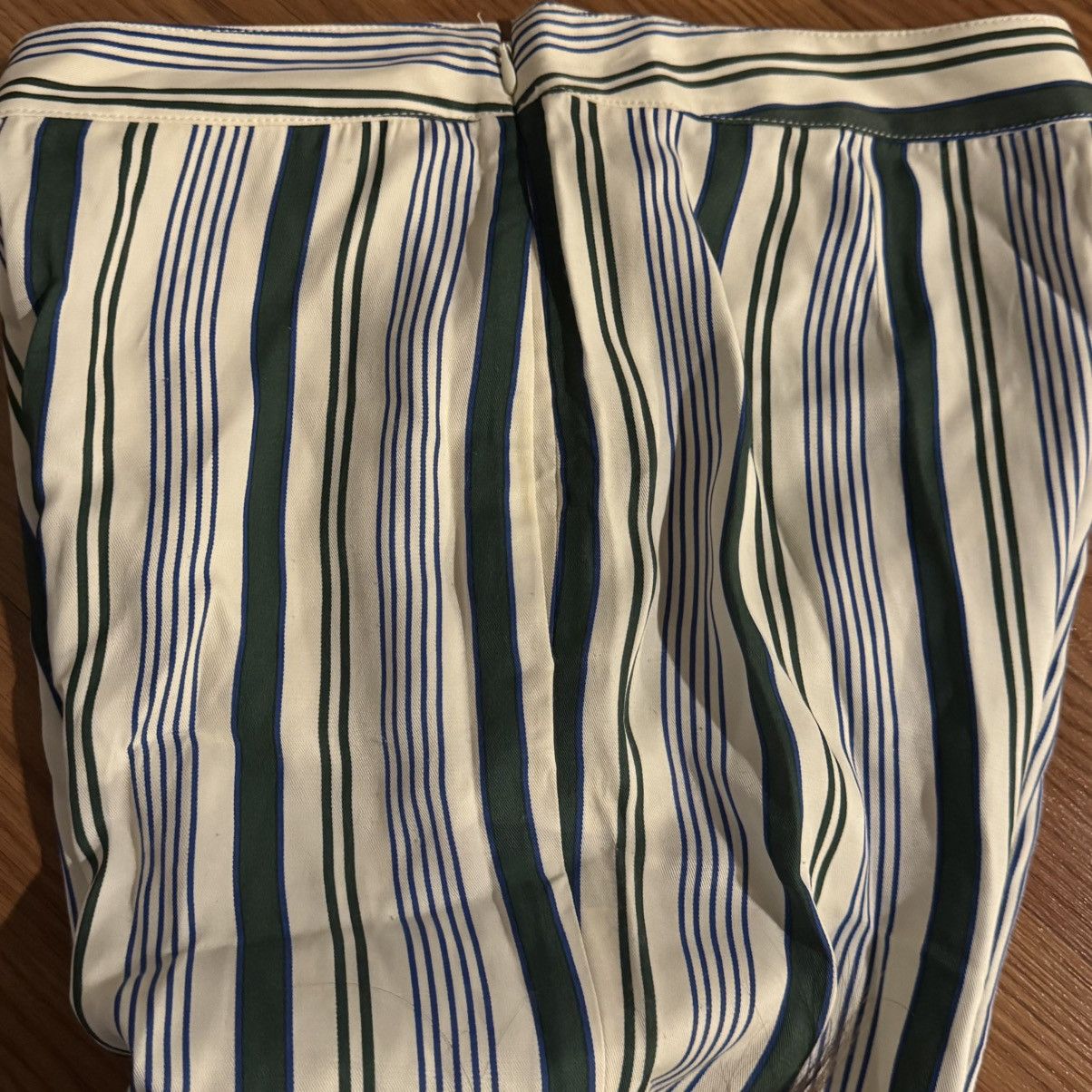 Tory Burch Tory Burch Striped Green & White Women Pants Size 2 Preppy Size 26" / US 2 / IT 38 - 5 Thumbnail