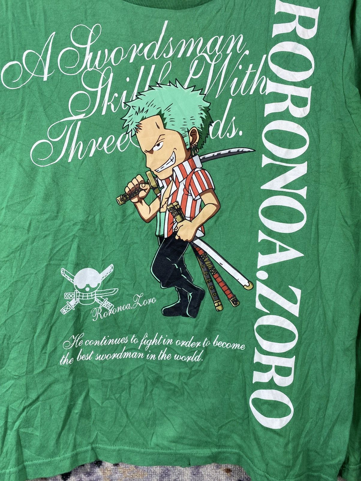 One Piece × Vintage RARE ONE PIACE RORONOA.ZORO FADED TEE LONG SLEEVE Size US M / EU 48-50 / 2 - 2 Thumbnail
