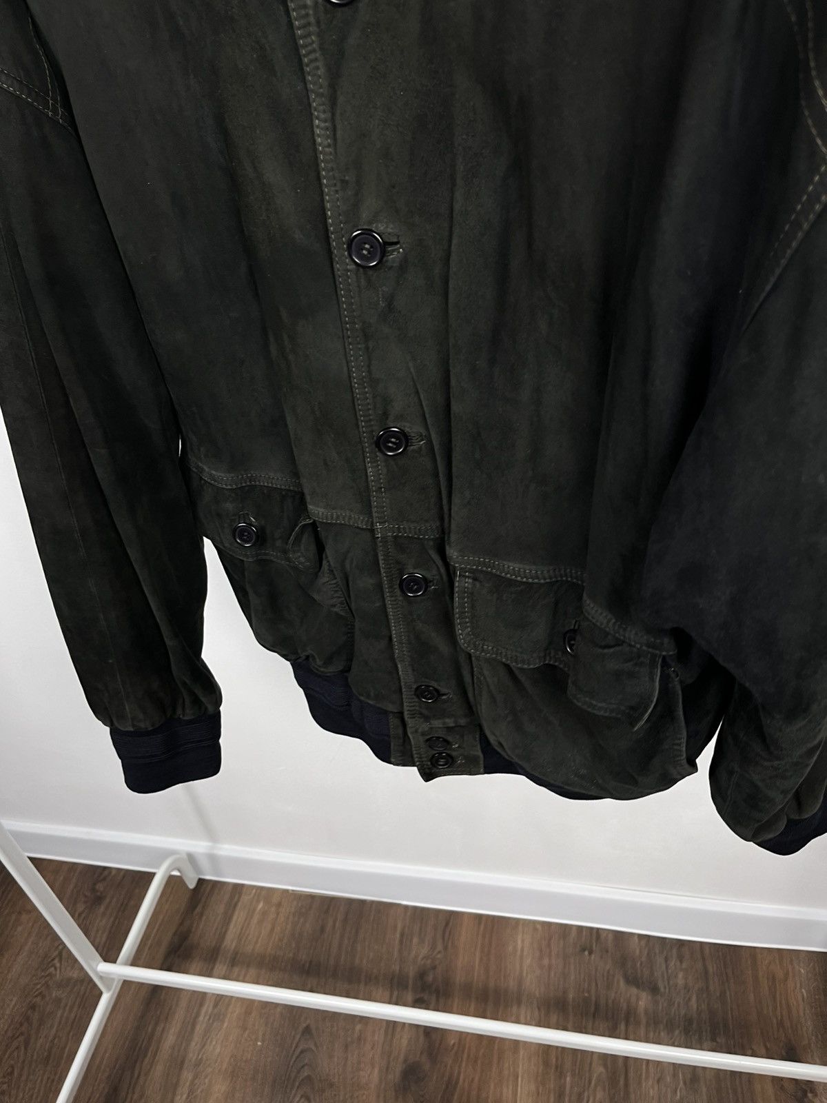 Leather Vintage Distressed Suede Bomber Jacket Size 50 Size US M / EU 48-50 / 2 - 6 Thumbnail