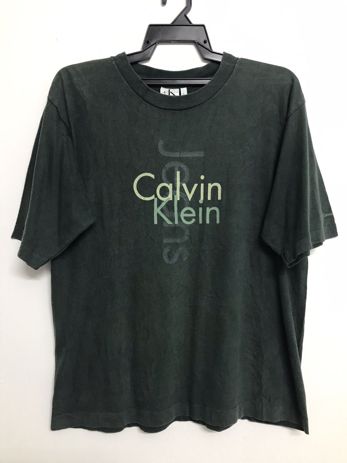 Calvin Klein × Vintage Vintage CK Jeans Big Logo Tee Size US M / EU 48-50 / 2 - 1 Thumbnail