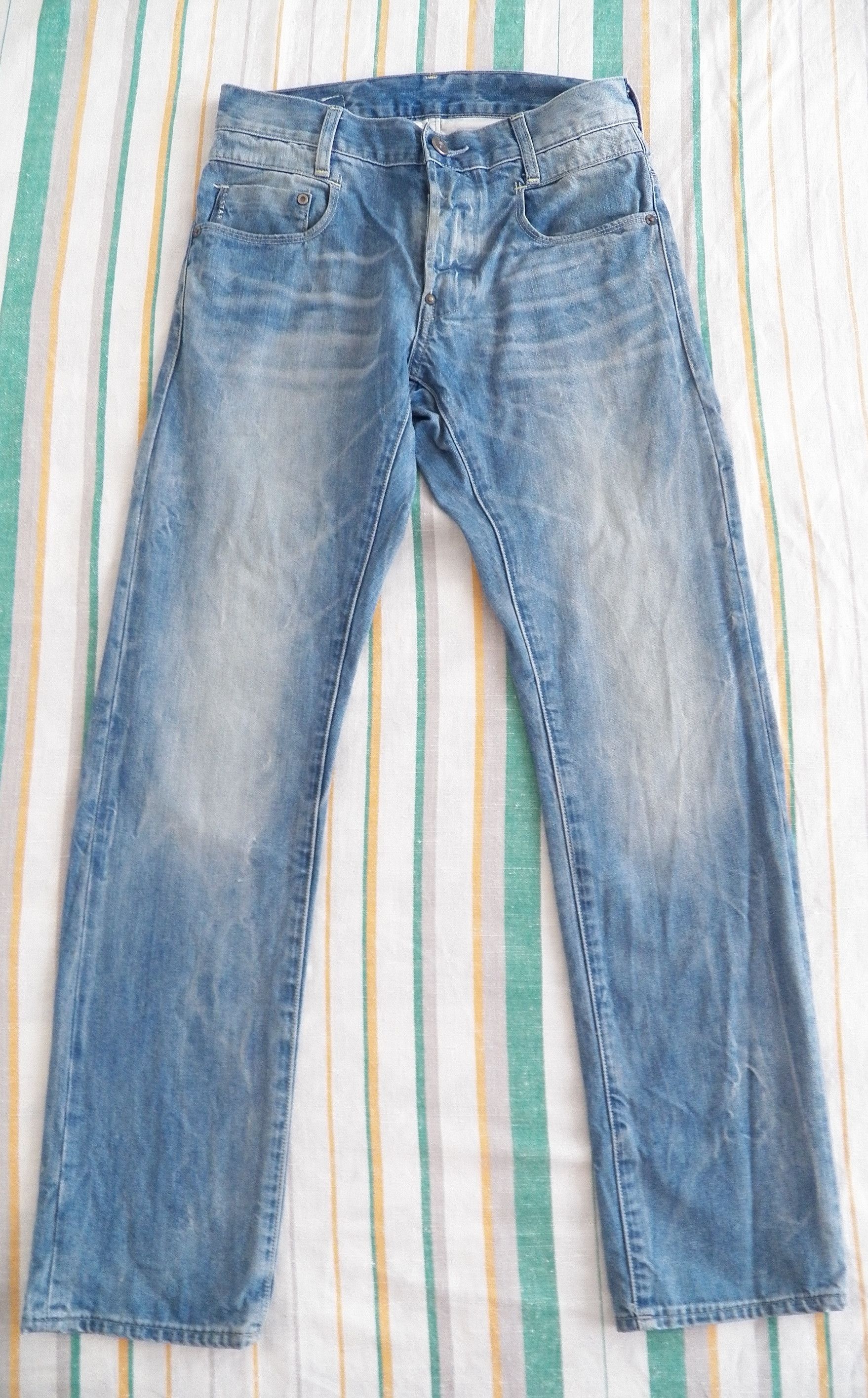 G-Star G-Star RAW New Radar Slim Mens Jeans W29 L30 Light Aged Size US 29 - 1 Thumbnail