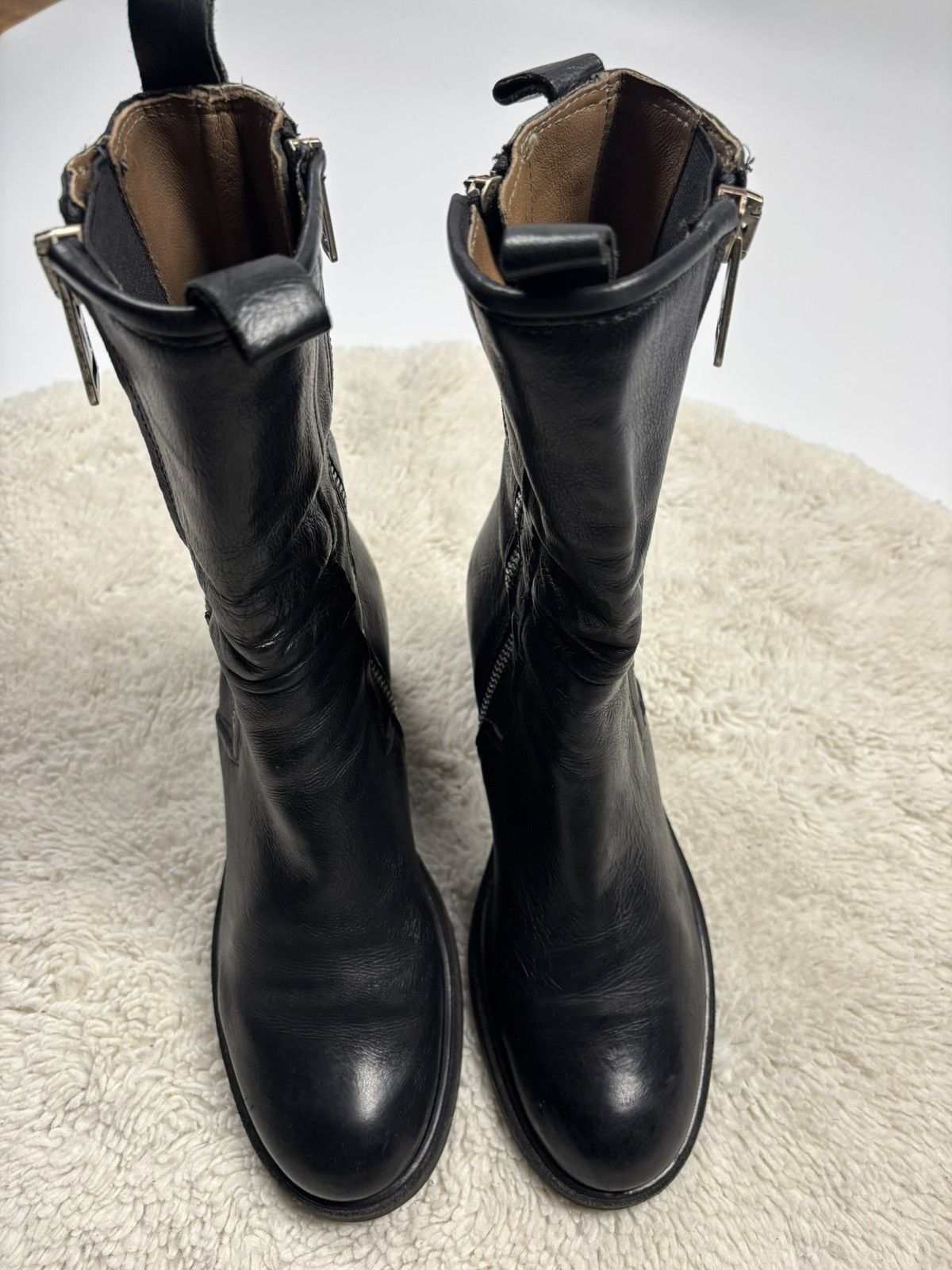 A.S.98 A.S.98 Jamal Black Leather Moto Ankle Women’s Boots Size US 8 / IT 38 - 5 Thumbnail