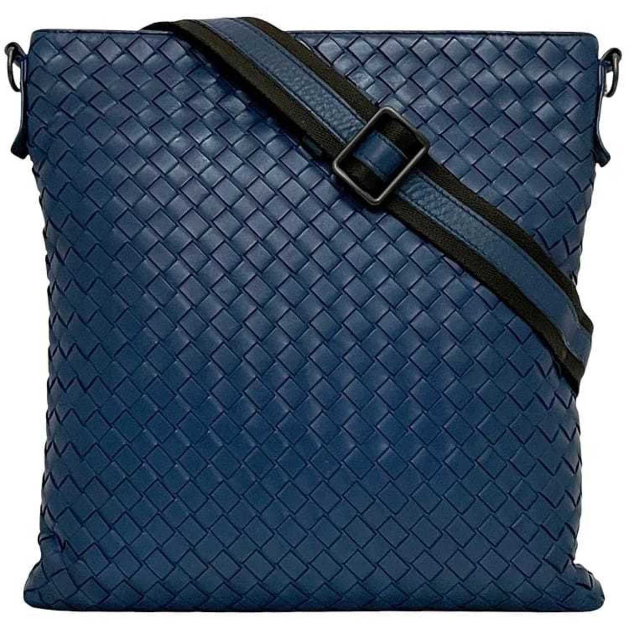 Bottega Veneta Bottega Veneta Shoulder Bag f-24190 Blue Intrecciato Leather B02918879R BOTTEGA VENETA Crossbody Braided for Men and Women Size ONE SIZE - 1 Thumbnail