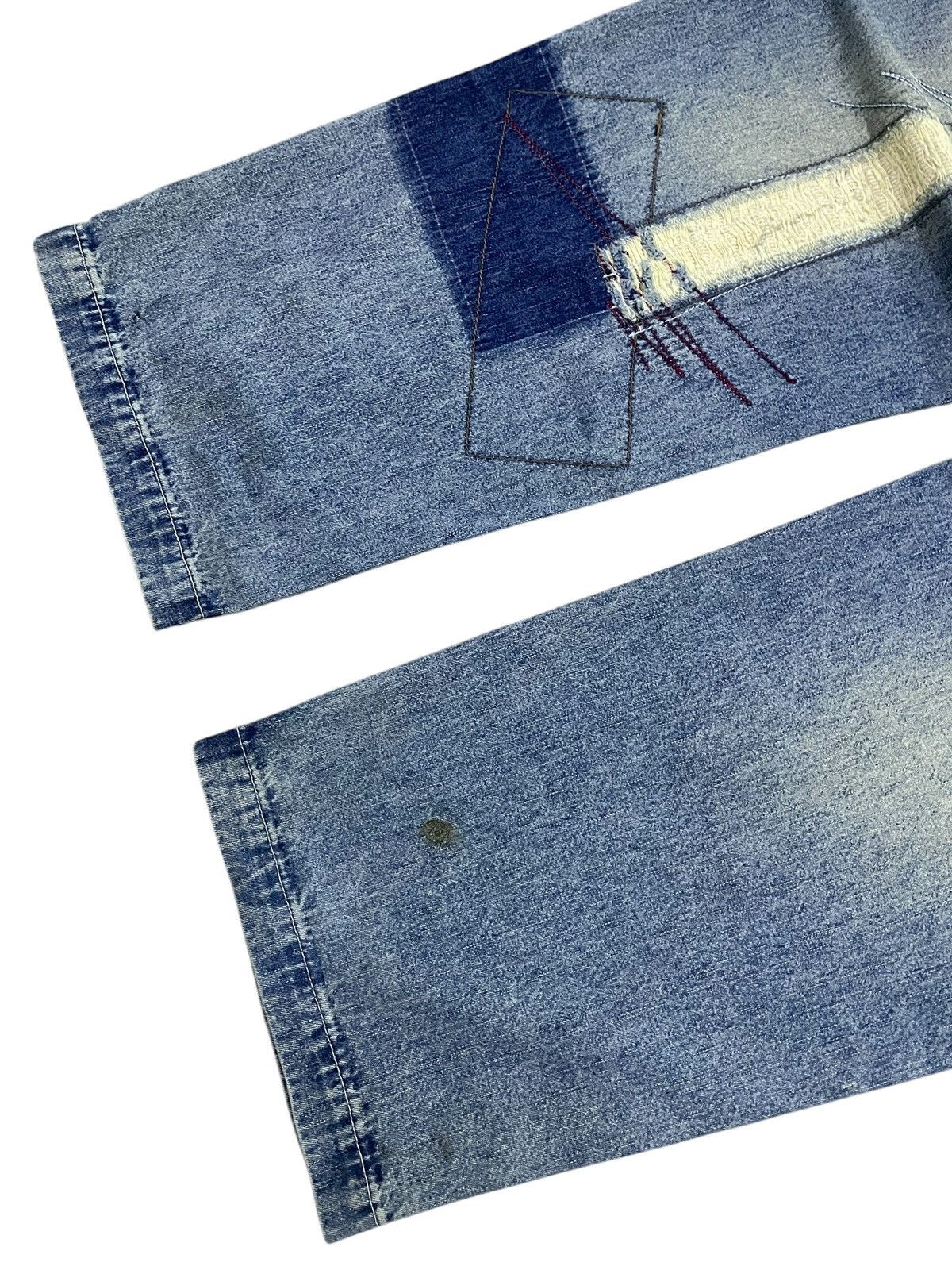 Dogtown × JNCO × Sean John Paco Deconstructed Cut & Sew Distressed Massive Baggy Jeans Size US 30 / EU 46 - 17 Thumbnail
