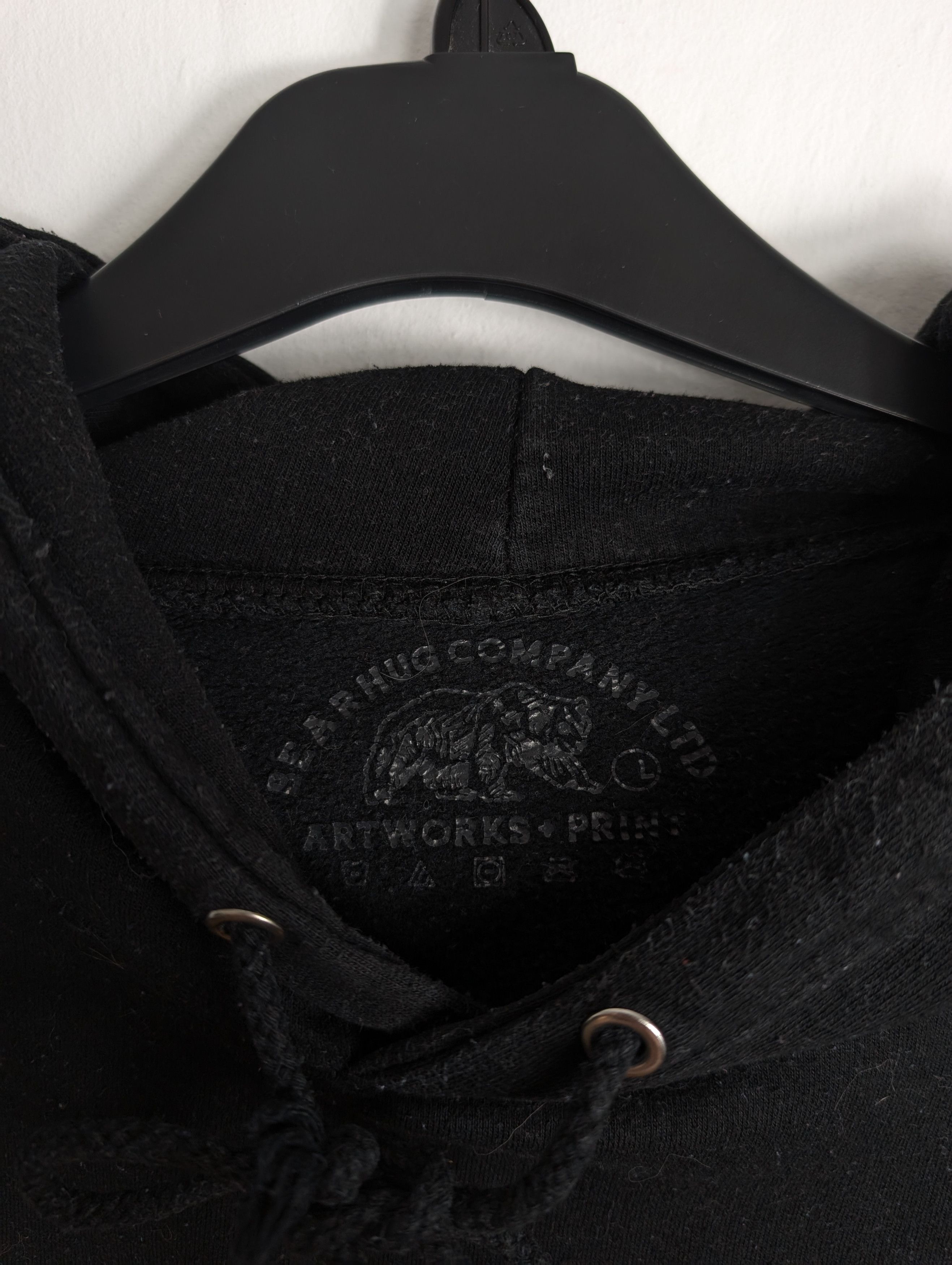 Vintage Bearhug Artworks & Print Hoodie Black Streetwear Graphic Size US L / EU 52-54 / 3 - 4 Thumbnail