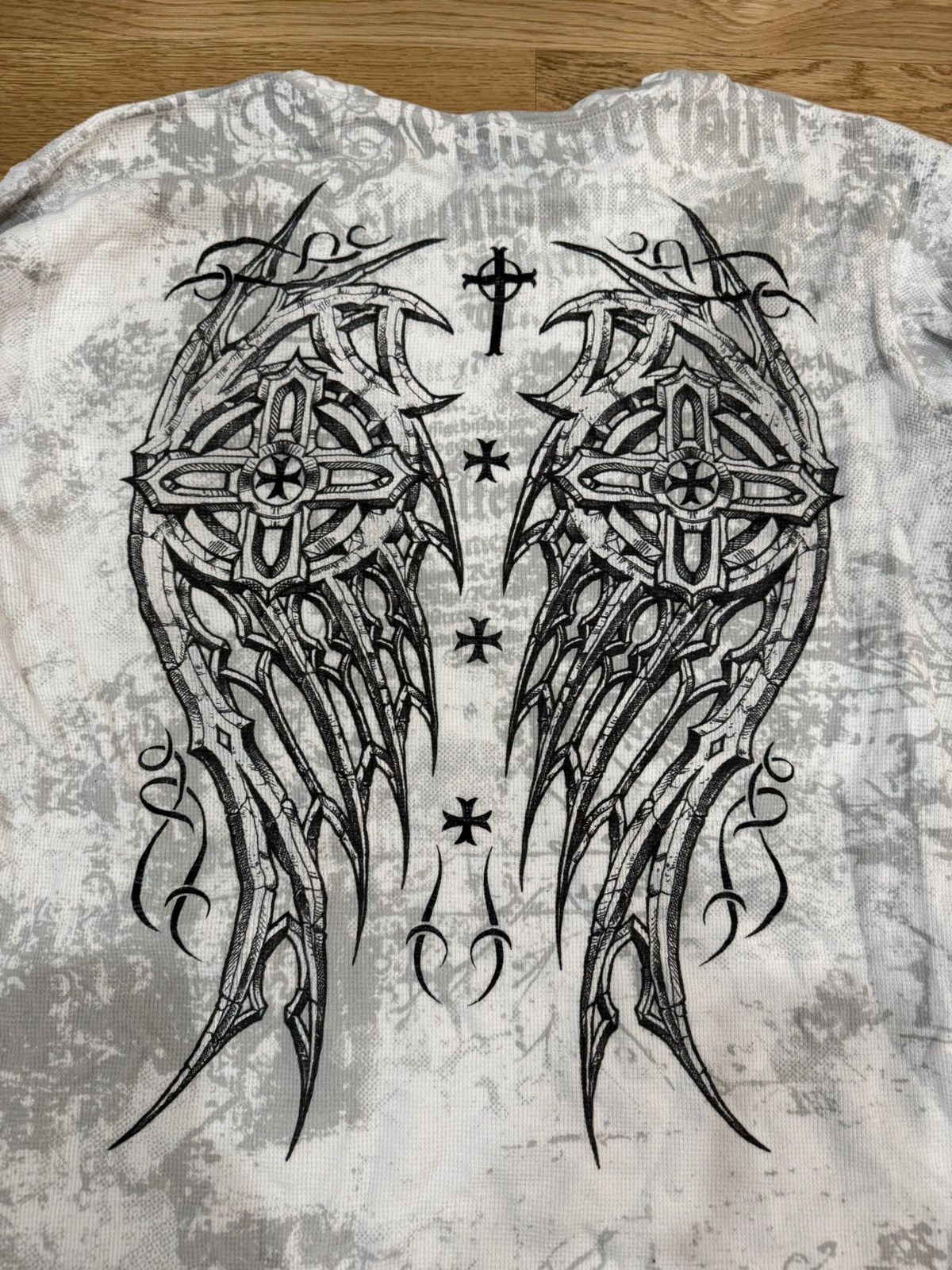 Other Xtreme Couture Affliction Style Waffle Cross Long Sleeve Size US XL / EU 56 / 4 - 5 Thumbnail