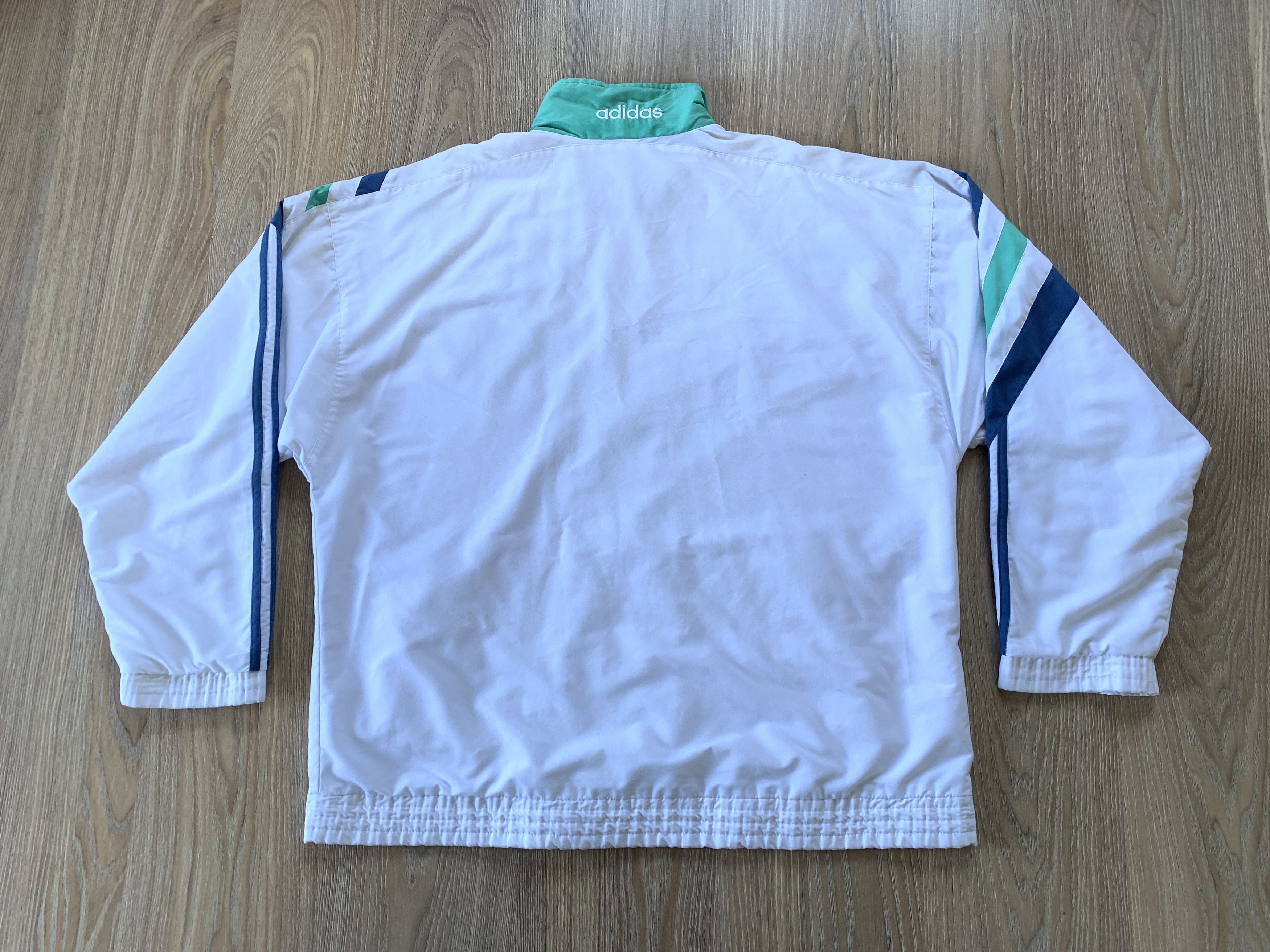 Adidas × Vintage Vintage Adidas D9 White Olympic Zip Jacket Size US XL / EU 56 / 4 - 3 Thumbnail
