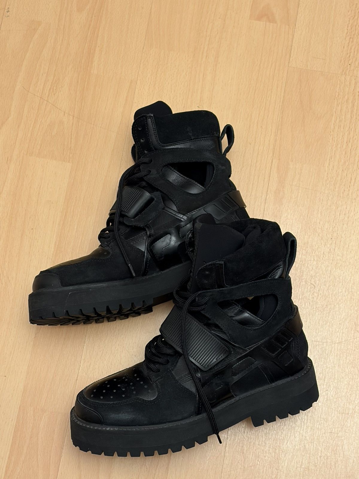 Hood By Air Hood By Air x Forfex Double Zip Avalanche Boots Black