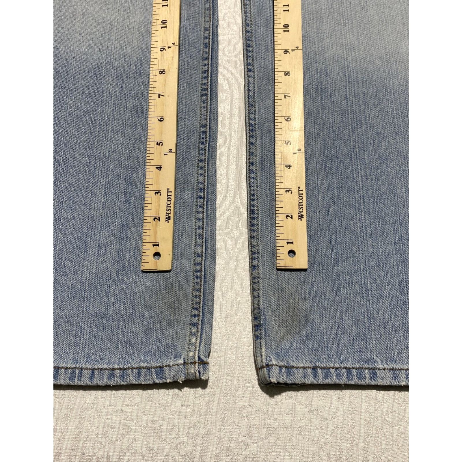 Denime Tony Hawk Jeans Mens 32x30 Light Wash Blue Denim Relaxed Straight Leg Jeans Men Size US 32 / EU 48 - 4 Thumbnail