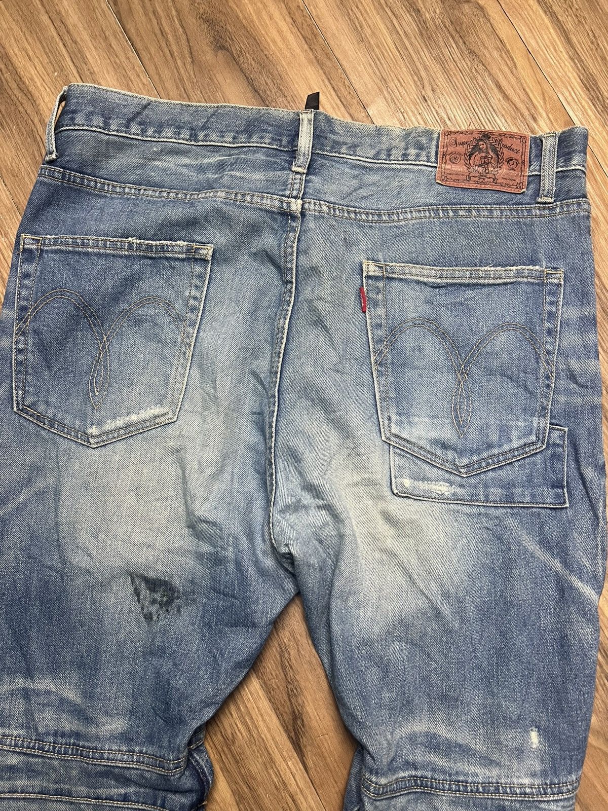 Hysteric Glamour Glamb Tokyo Japan Biker Distressed Patchwork Denim Jeans(42) Size US 35 - 15 Thumbnail