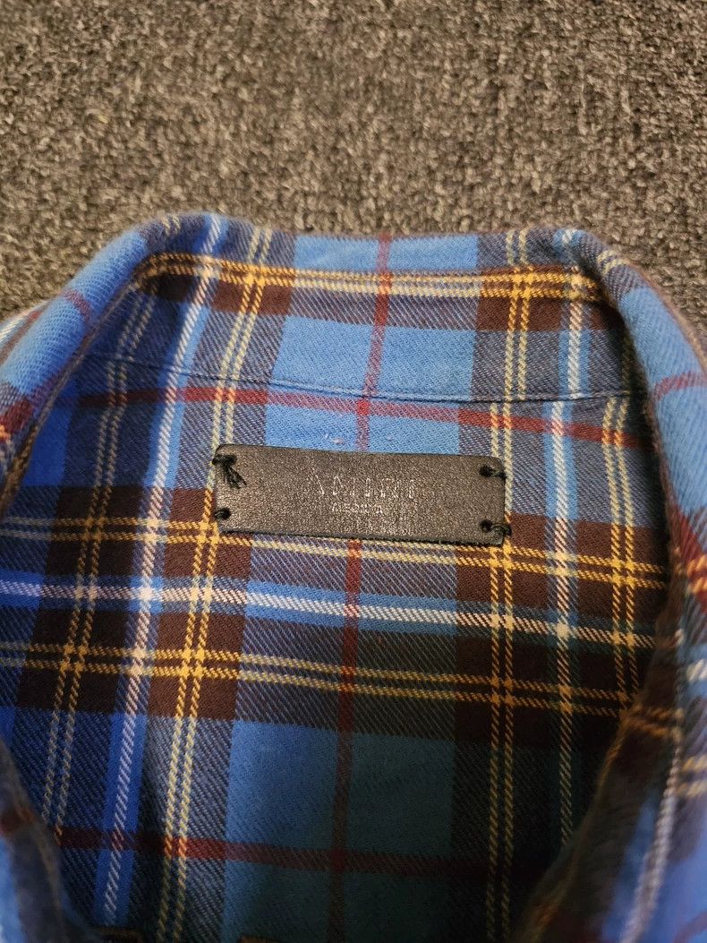 Amiri Amiri Blue Plaid Shirt Size US M / EU 48-50 / 2 - 3 Thumbnail