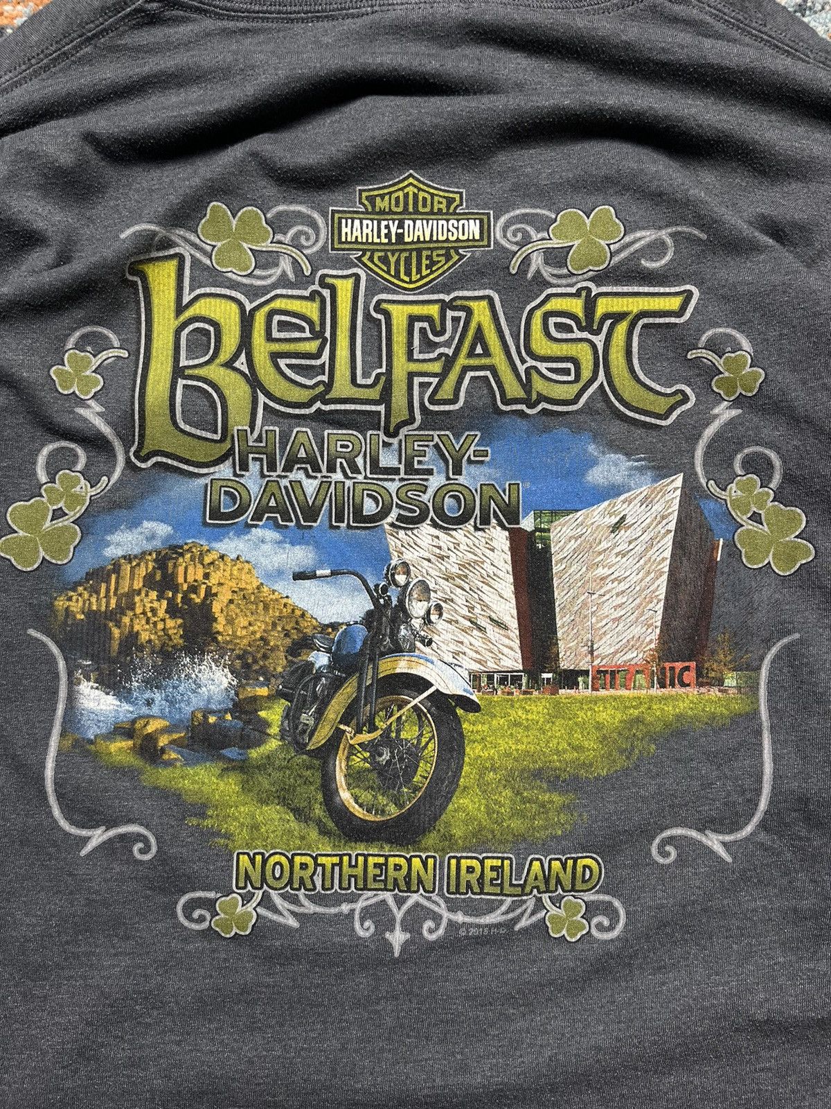 Harley Davidson Vintage 00s Harley Davidson Belfast Ireland long sleeve tee Size US XL / EU 56 / 4 - 7 Thumbnail