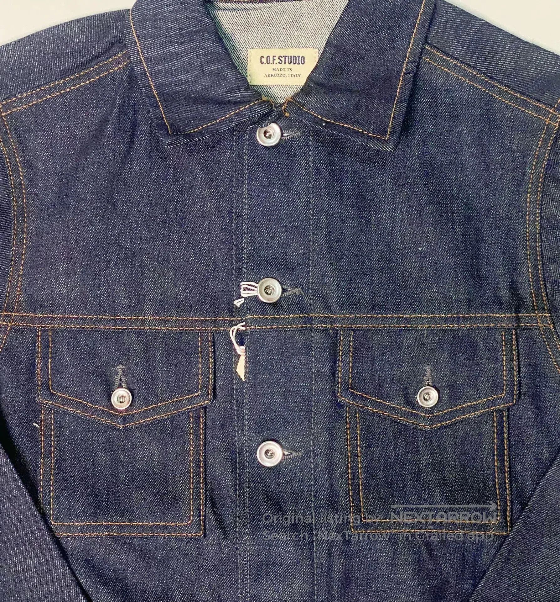 Other Italian C O F Original Selvedge Denim Jacket. Size US S / EU 44-46 / 1 - 3 Thumbnail